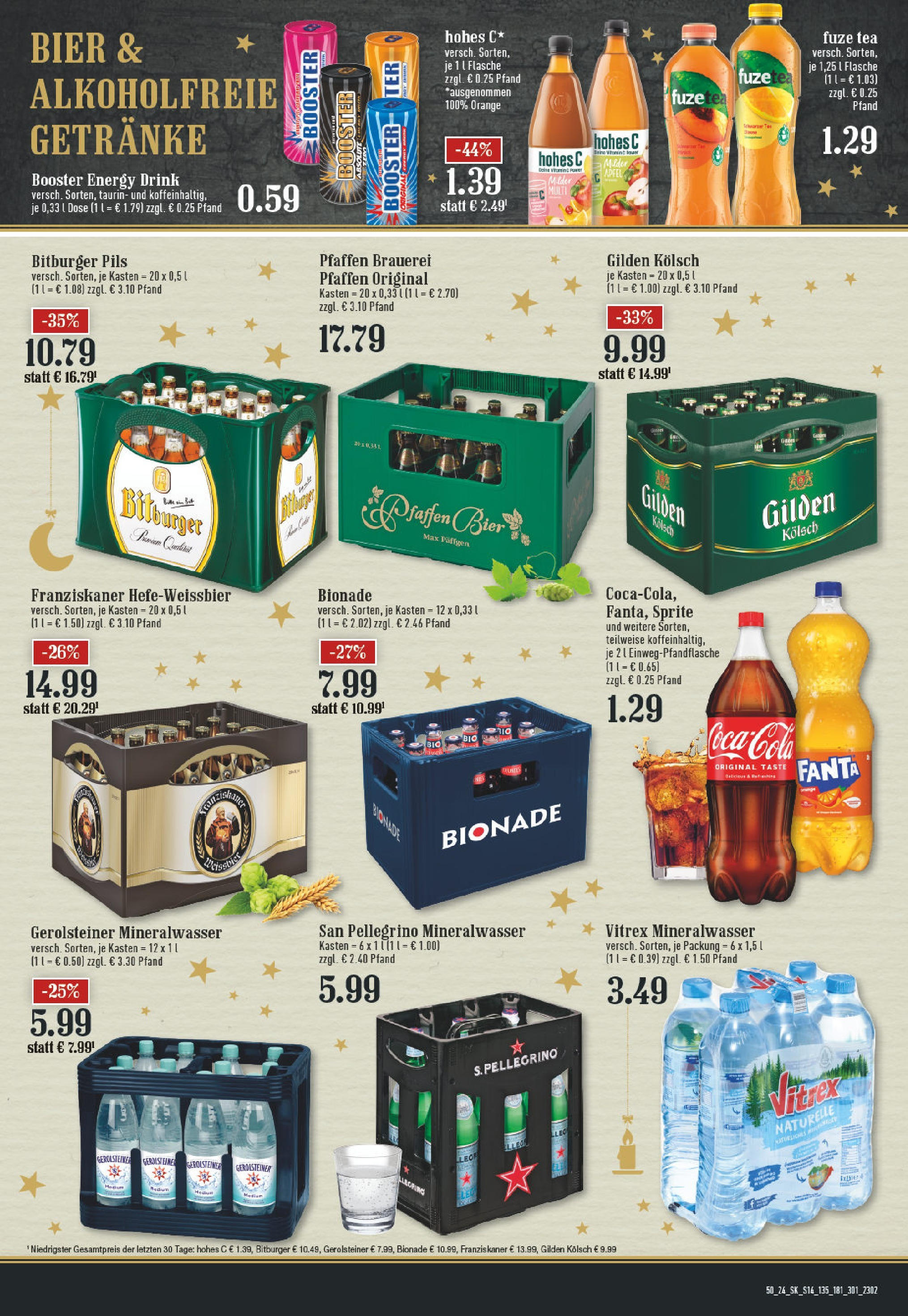 Edeka - EDEKA: Wochenangebote (ab 08.12.2024) » Angebote Online | Seite: 14 | Produkte: Bitburger, Fanta, Bionade, Gerolsteiner