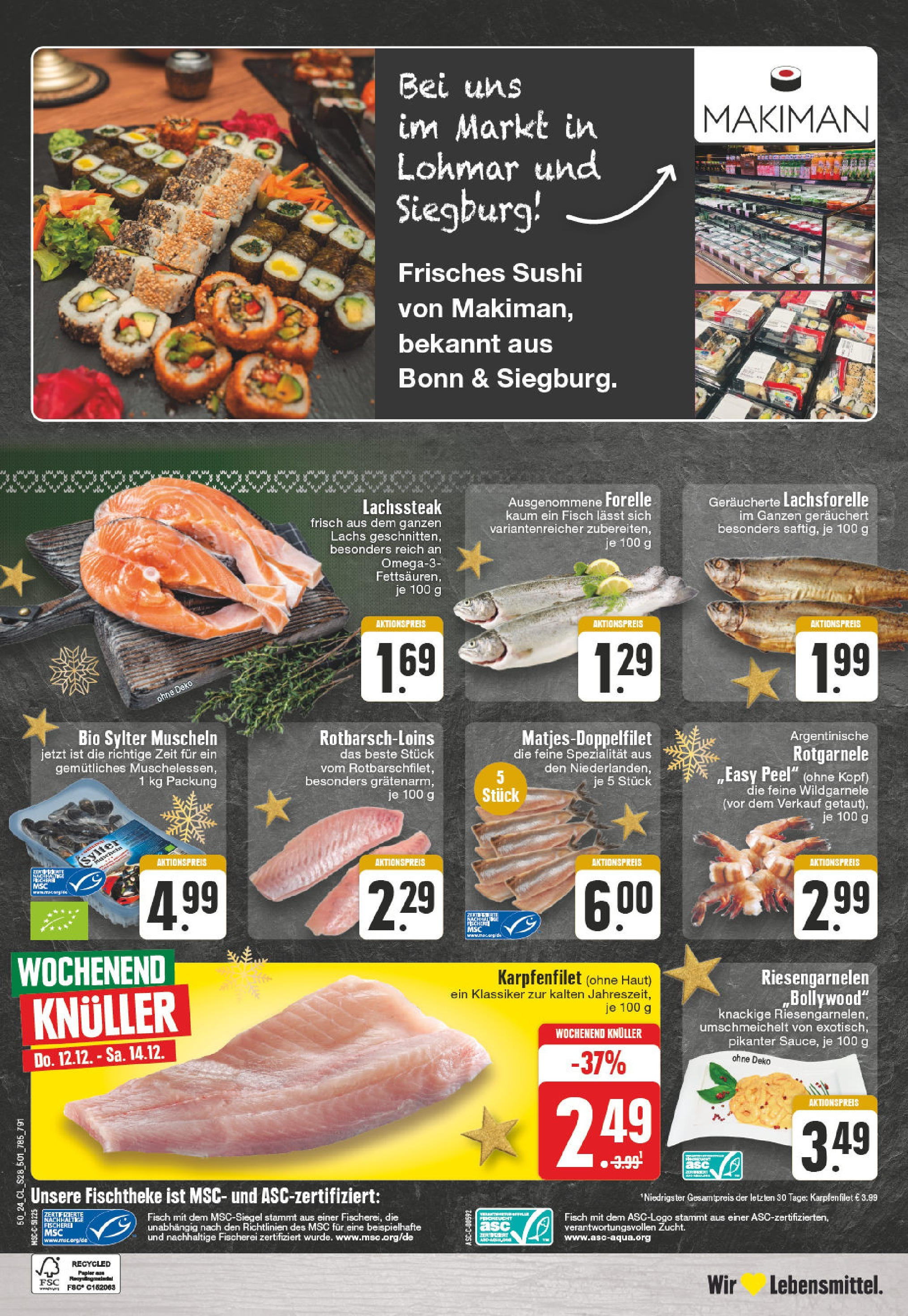 Edeka - EDEKA: Wochenangebote (ab 08.12.2024) » Angebote Online | Seite: 28 | Produkte: Fisch, Lachs