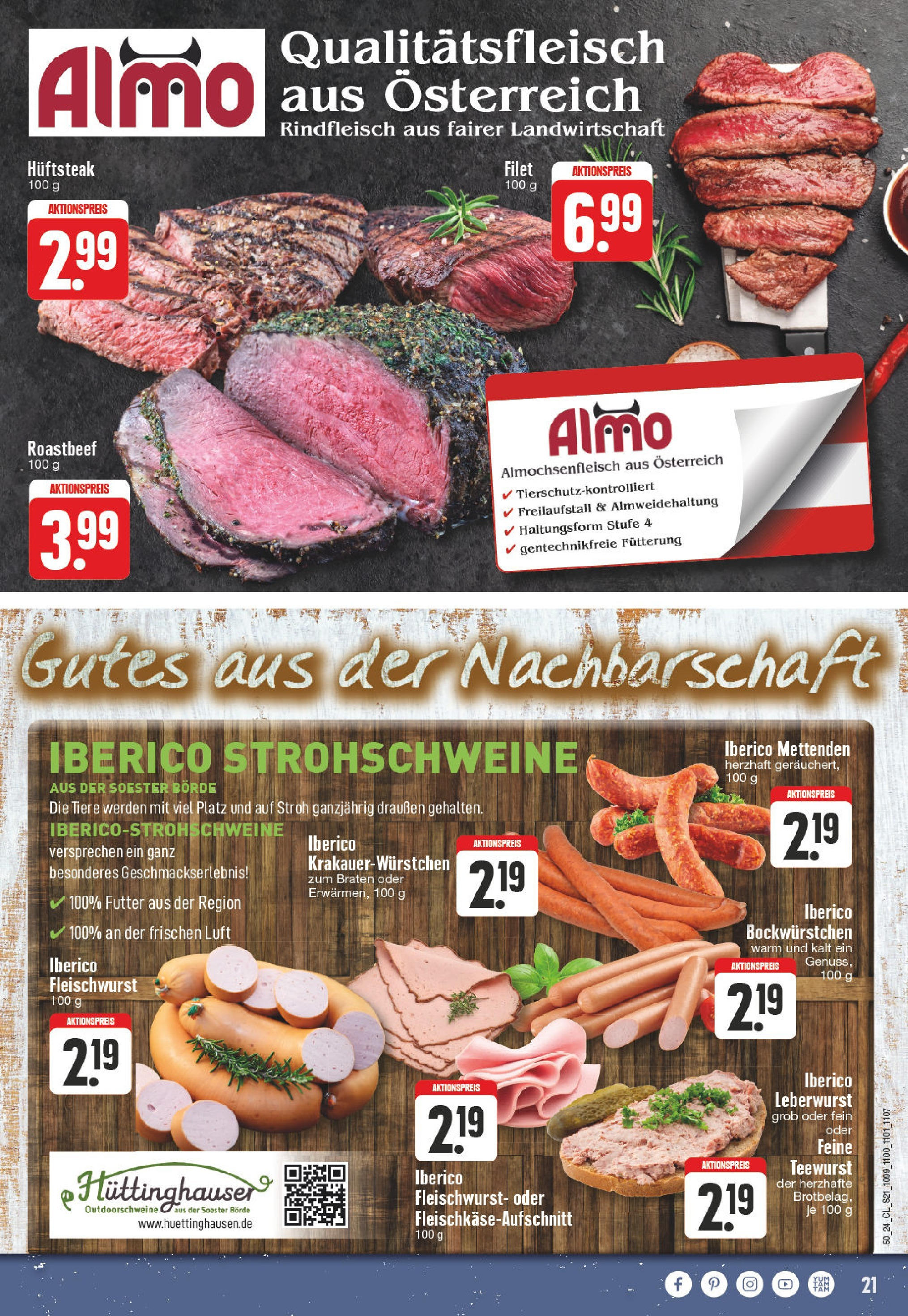 Edeka - EDEKA: Wochenangebote (ab 08.12.2024) » Angebote Online | Seite: 21 | Produkte: Roastbeef, Rindfleisch