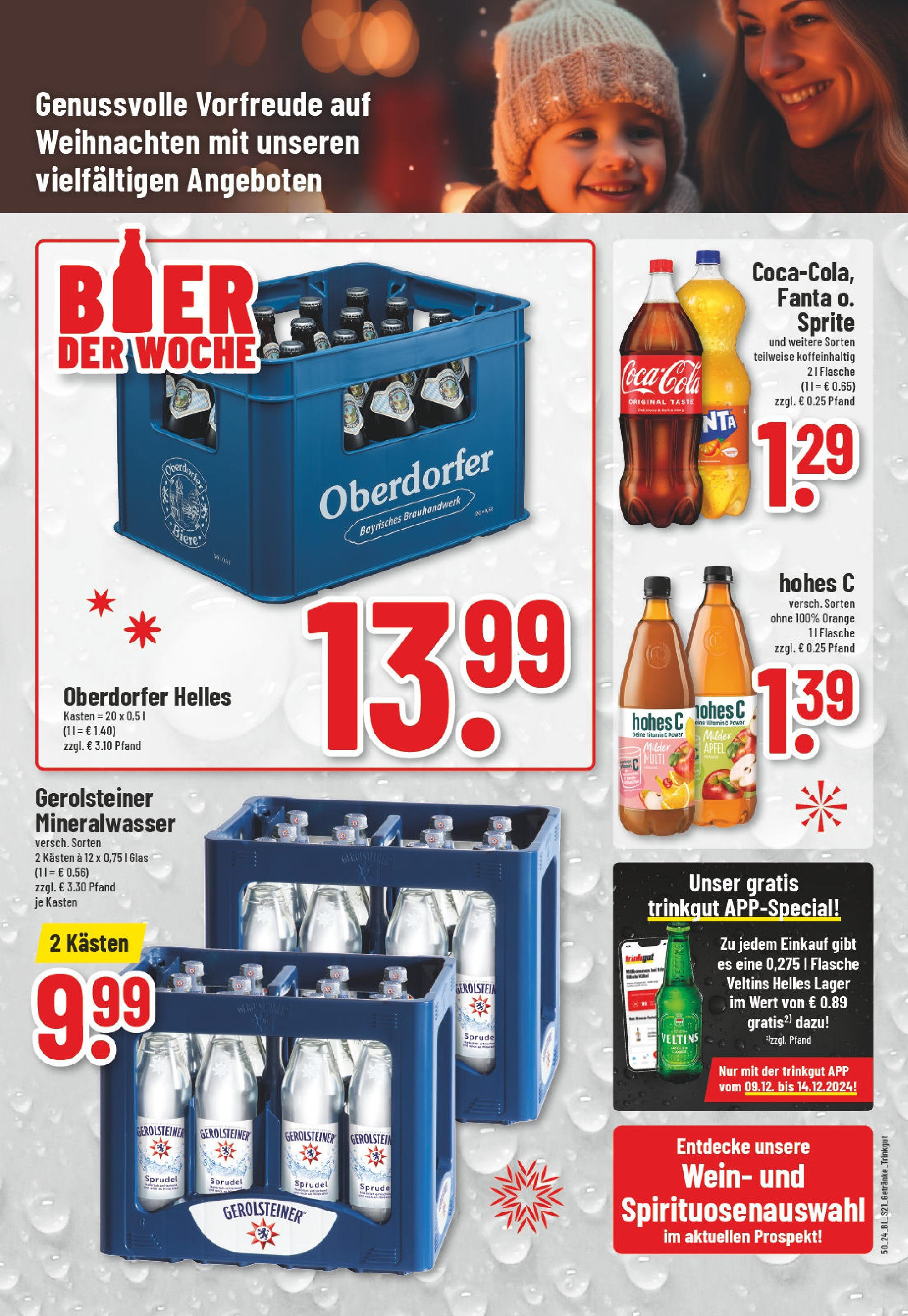 Edeka - EDEKA: Wochenangebote (ab 08.12.2024) » Angebote Online | Seite: 21 | Produkte: Fanta, Sprite, Mineralwasser, Veltins