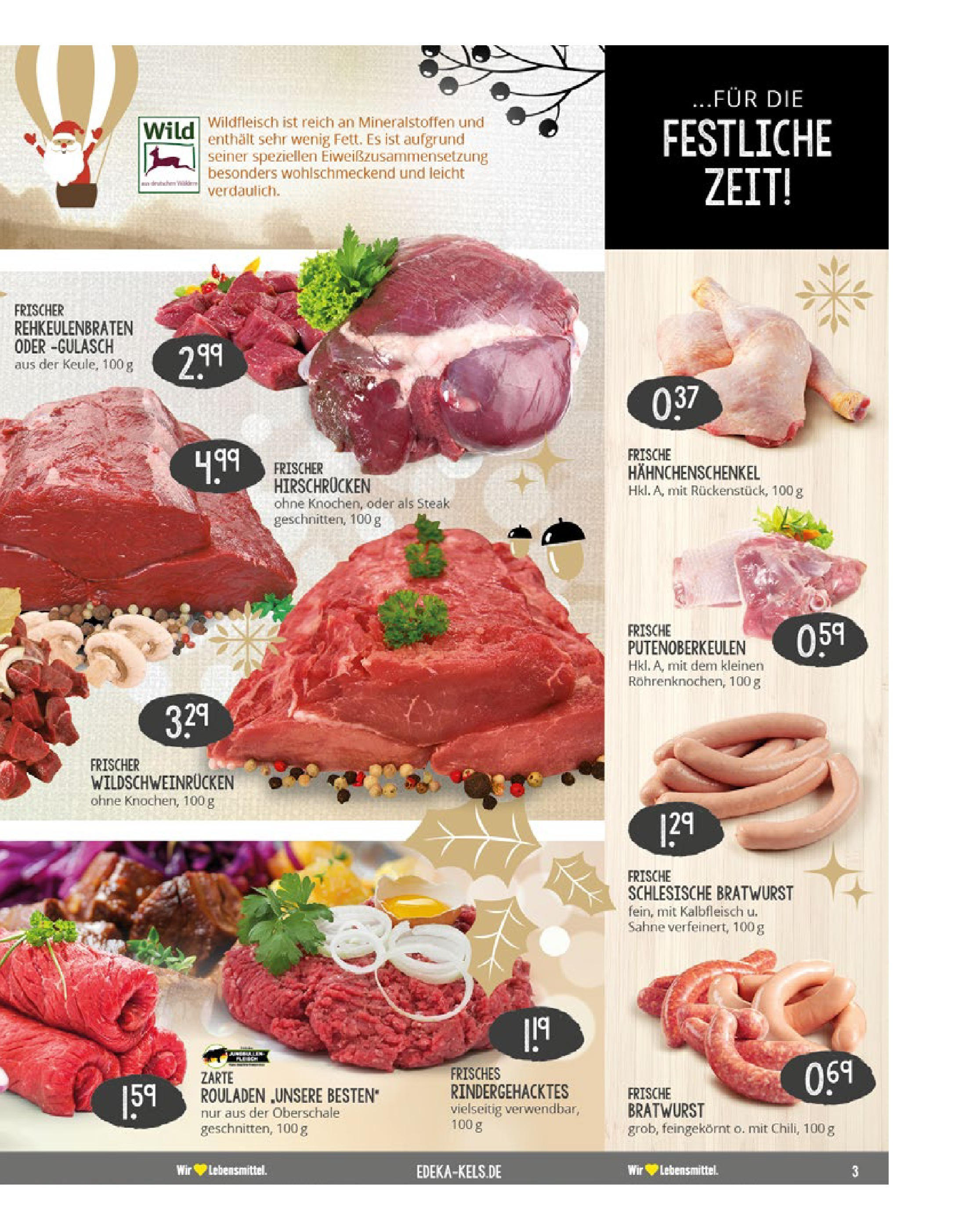 Edeka - EDEKA: Wochenangebote (ab 08.12.2024) » Angebote Online | Seite: 3 | Produkte: Bratwurst, Gulasch, Steak, Sahne