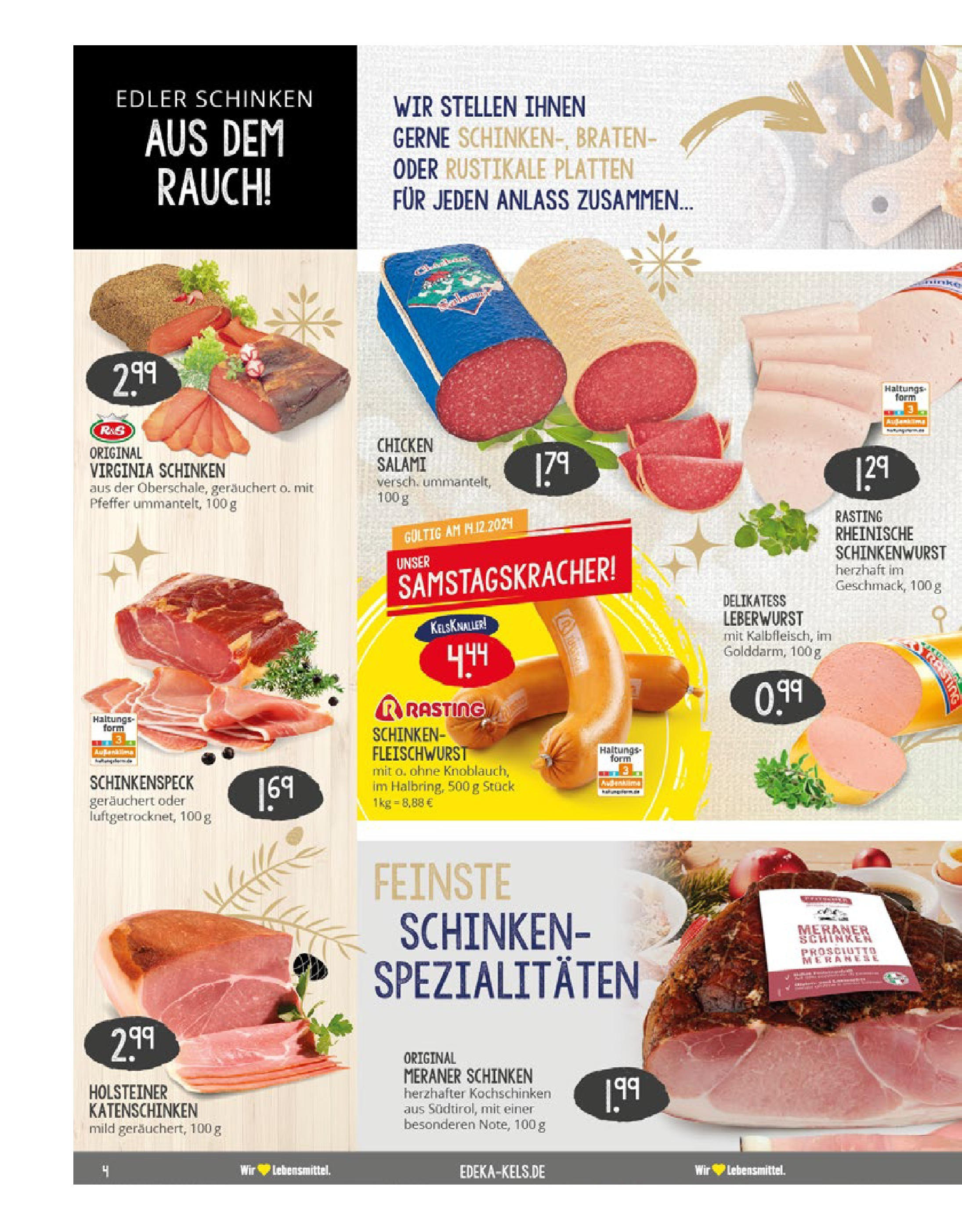 Edeka - EDEKA: Wochenangebote (ab 08.12.2024) » Angebote Online | Seite: 4 | Produkte: Pfeffer, Salami, Schinken