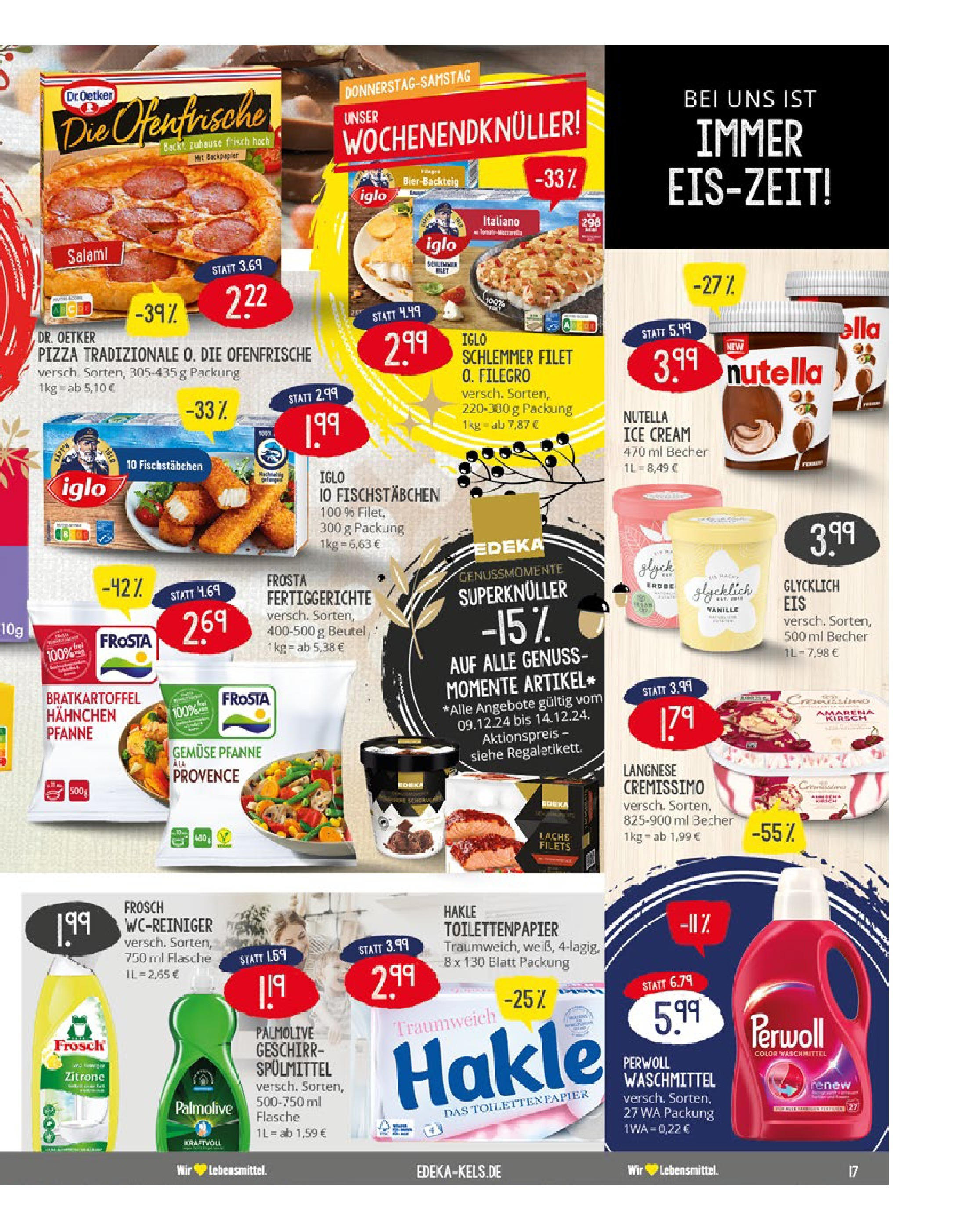 Edeka - EDEKA: Wochenangebote (ab 08.12.2024) » Angebote Online | Seite: 17 | Produkte: Fischstabchen, Zitrone, Salami, Toilettenpapier