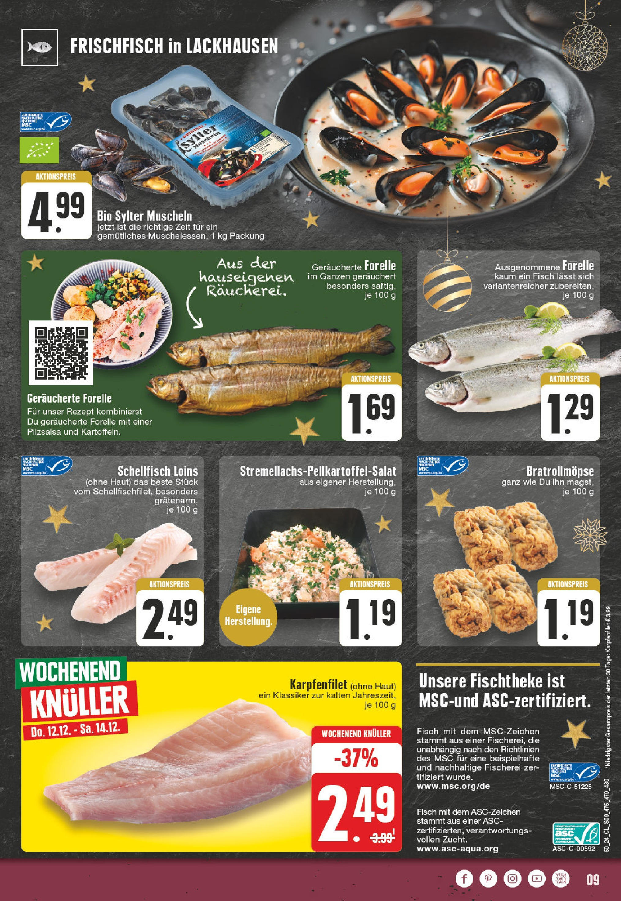 Edeka - Wesel-Lackhausen, Julius-Leber-Straße 1  (ab 09.12.2024) » Angebote Online | Seite: 9 | Produkte: Fisch