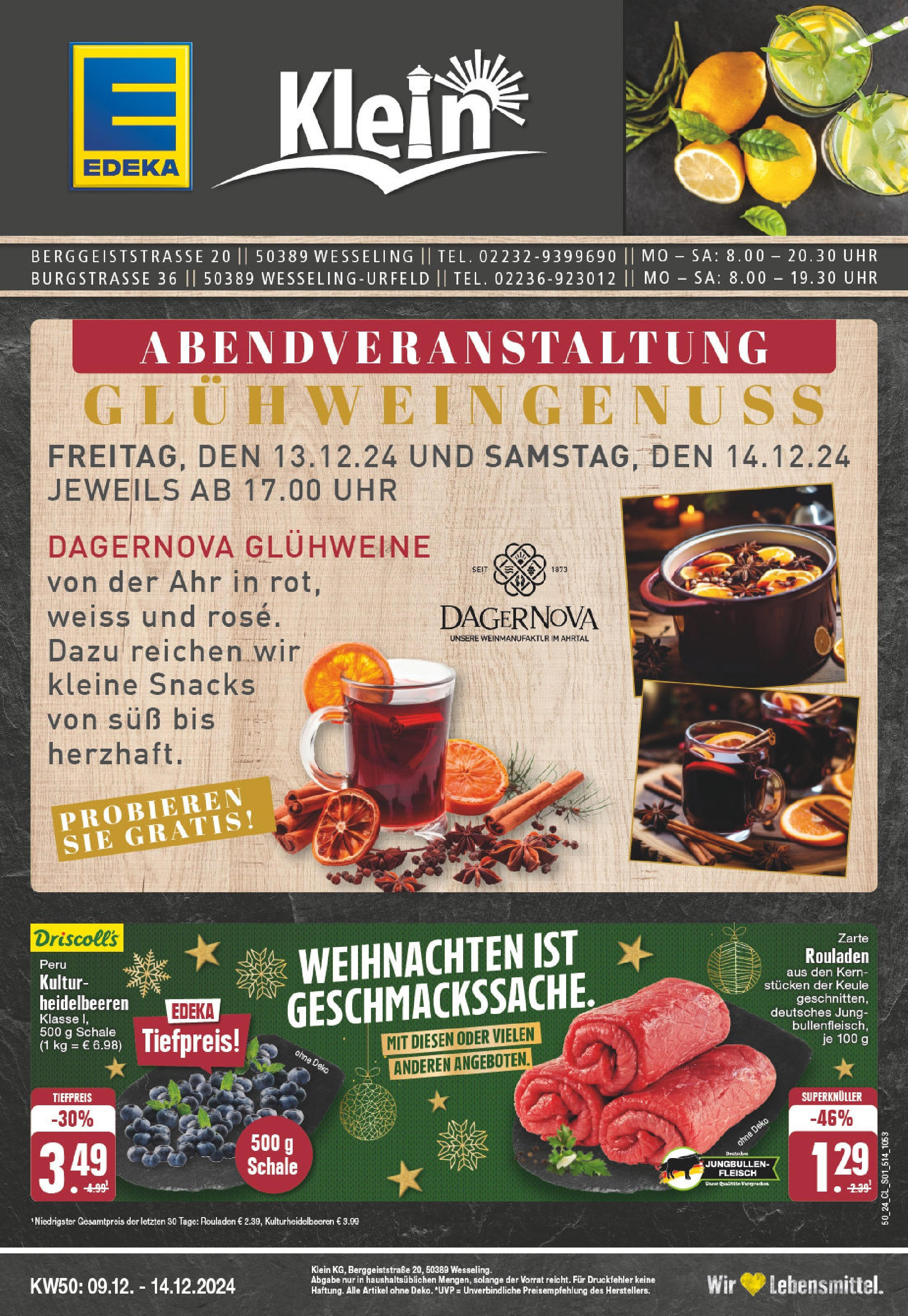 Edeka - EDEKA: Wochenangebote (ab 08.12.2024) » Angebote Online | Seite: 1 | Produkte: Heidelbeeren, Fleisch, Uhr