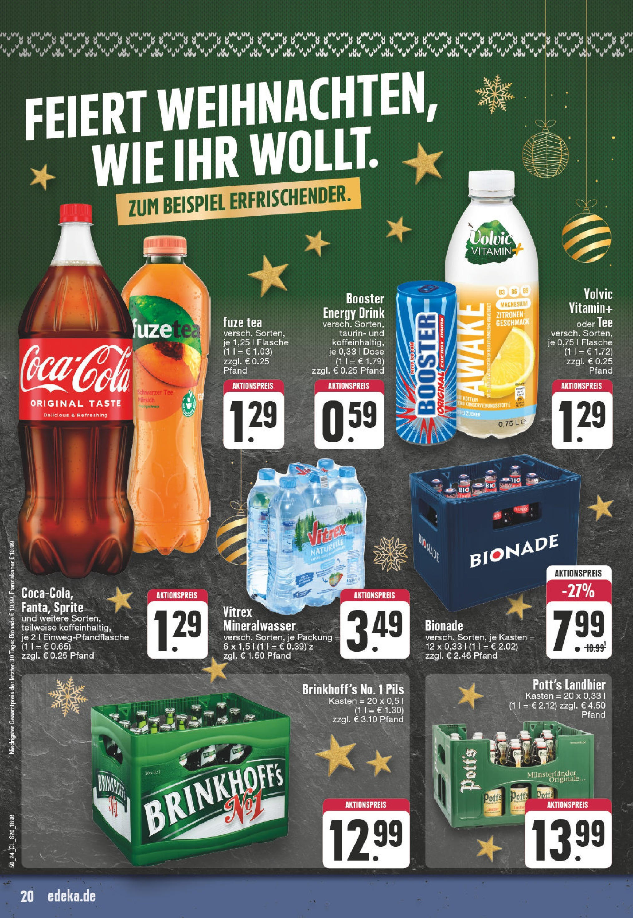 Edeka - EDEKA: Wochenangebote (ab 08.12.2024) » Angebote Online | Seite: 20 | Produkte: Bionade, Zucker, Pfirsich, Zitronen