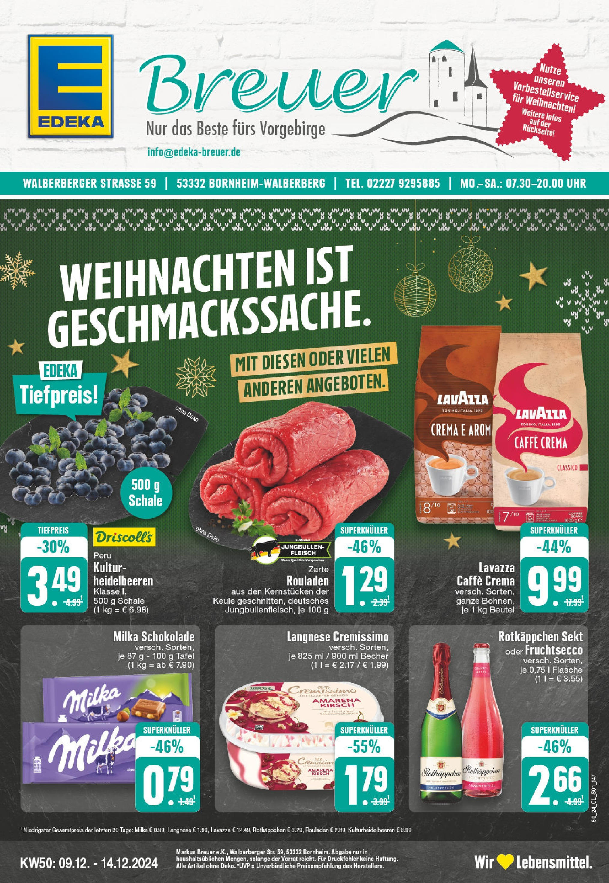 Edeka - EDEKA: Wochenangebote (ab 08.12.2024) » Angebote Online | Seite: 1 | Produkte: Schokolade, Milka schokolade, Sekt, Milka