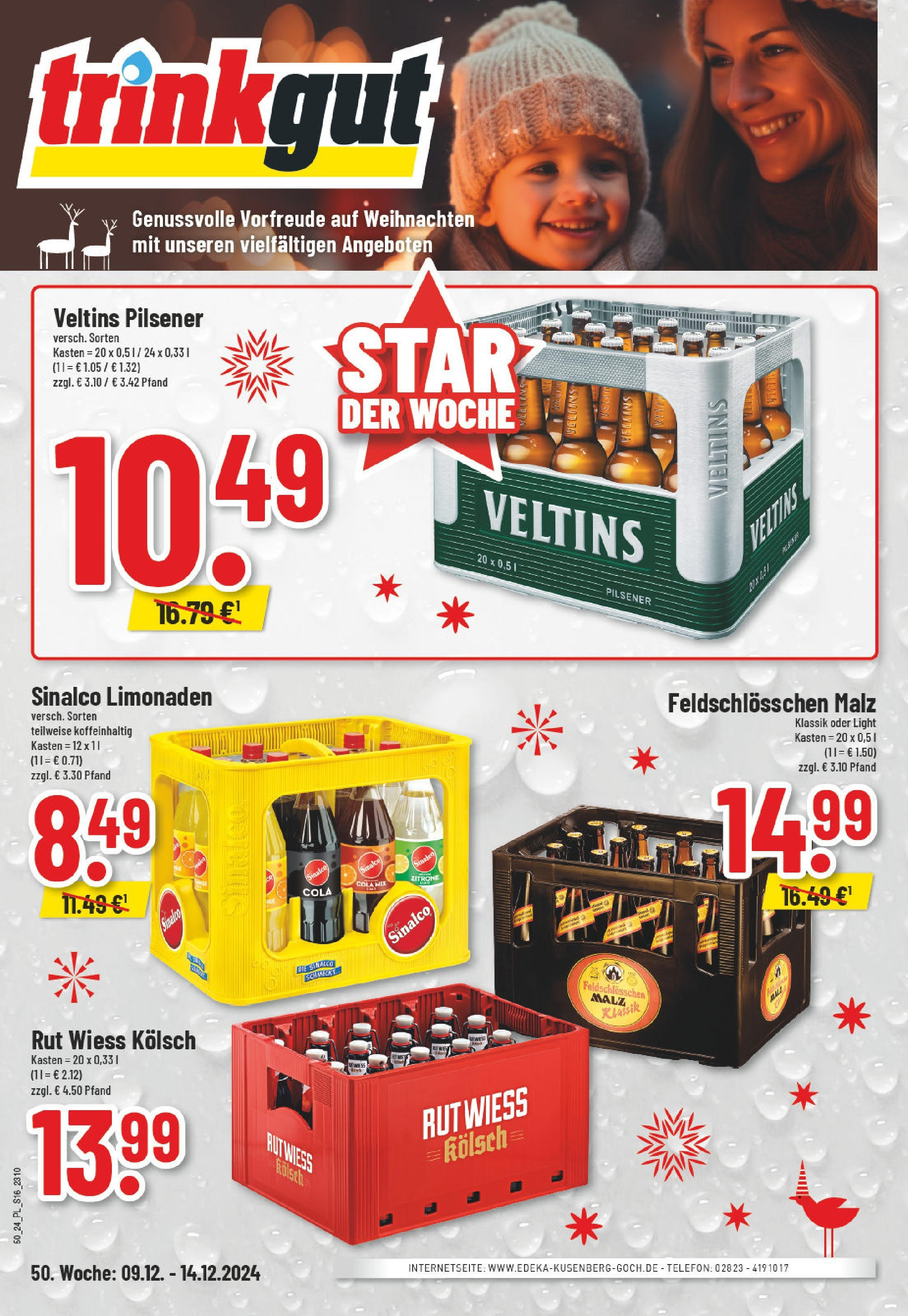 Edeka - EDEKA: Wochenangebote (ab 08.12.2024) » Angebote Online | Seite: 16 | Produkte: Sinalco, Cola, Telefon, Veltins