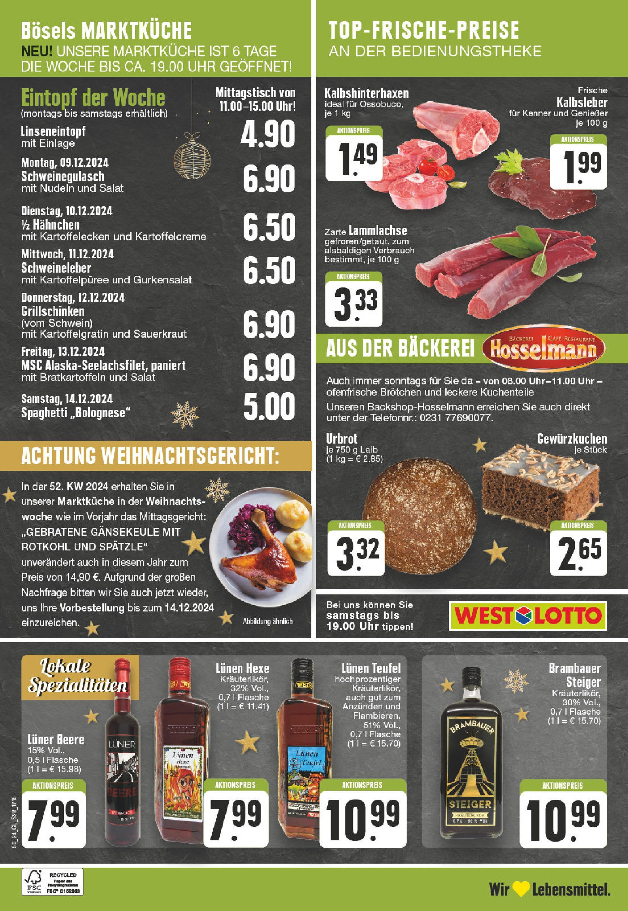 Edeka - EDEKA: Wochenangebote (ab 08.12.2024) » Angebote Online | Seite: 28 | Produkte: Schweinegulasch, Hahnchen, Salat, Uhr