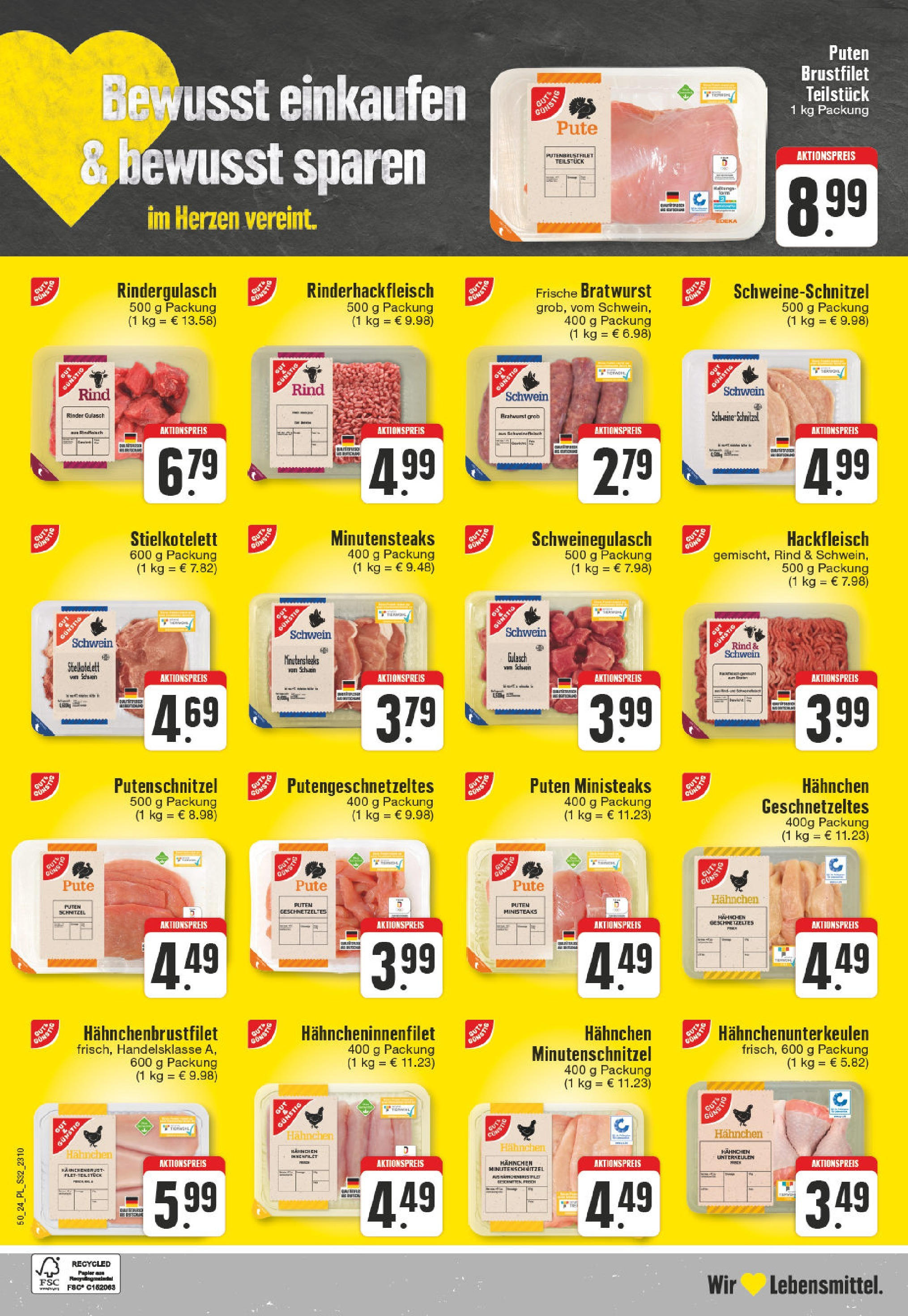 Edeka - EDEKA: Wochenangebote (ab 08.12.2024) » Angebote Online | Seite: 32 | Produkte: Pute, Hahnchen, Bratwurst, Hackfleisch