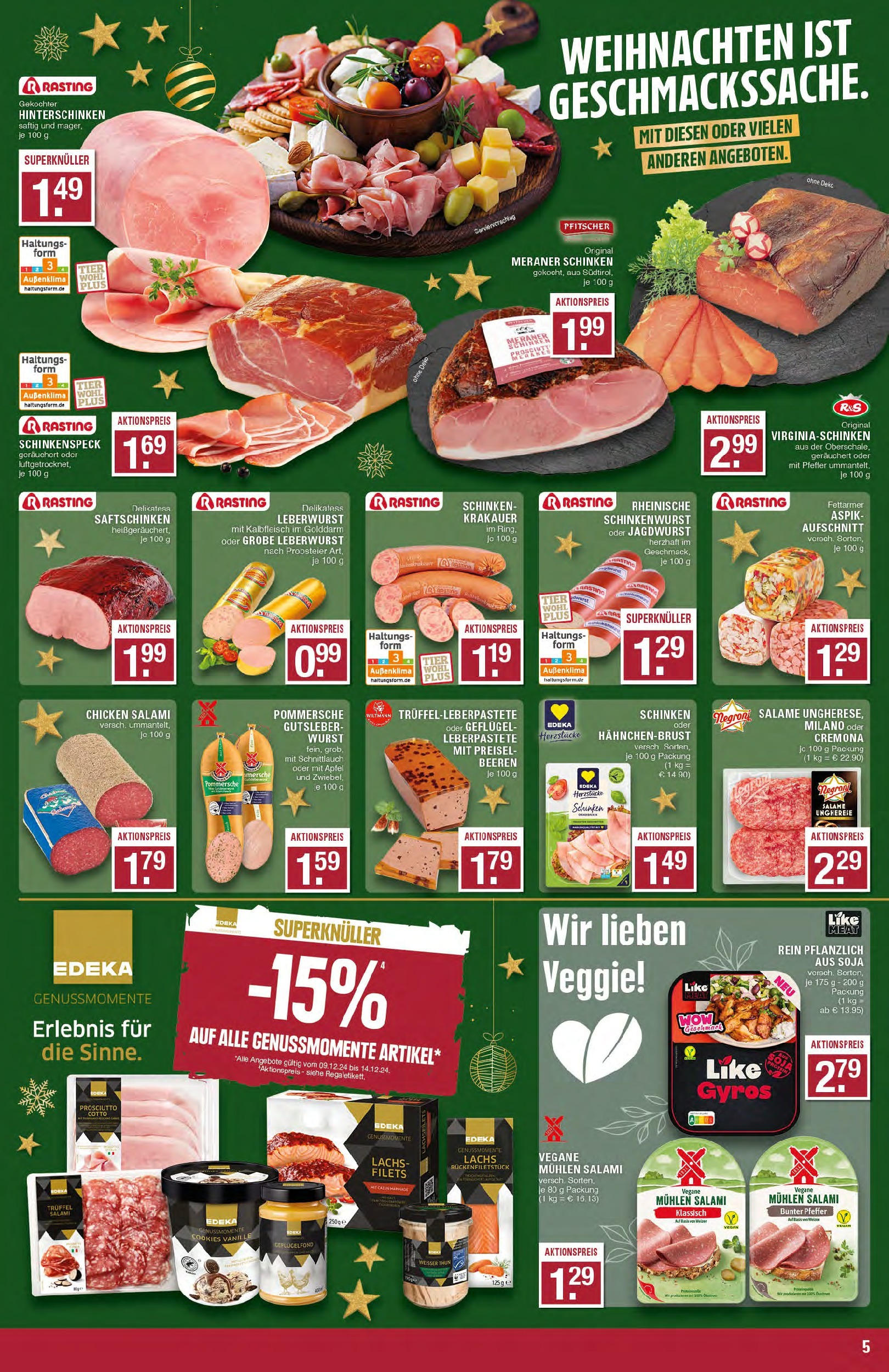 Edeka - EDEKA: Wochenangebote (ab 08.12.2024) » Angebote Online | Seite: 5 | Produkte: Äpfel, Lachs, Salami, Hahnchenbrust