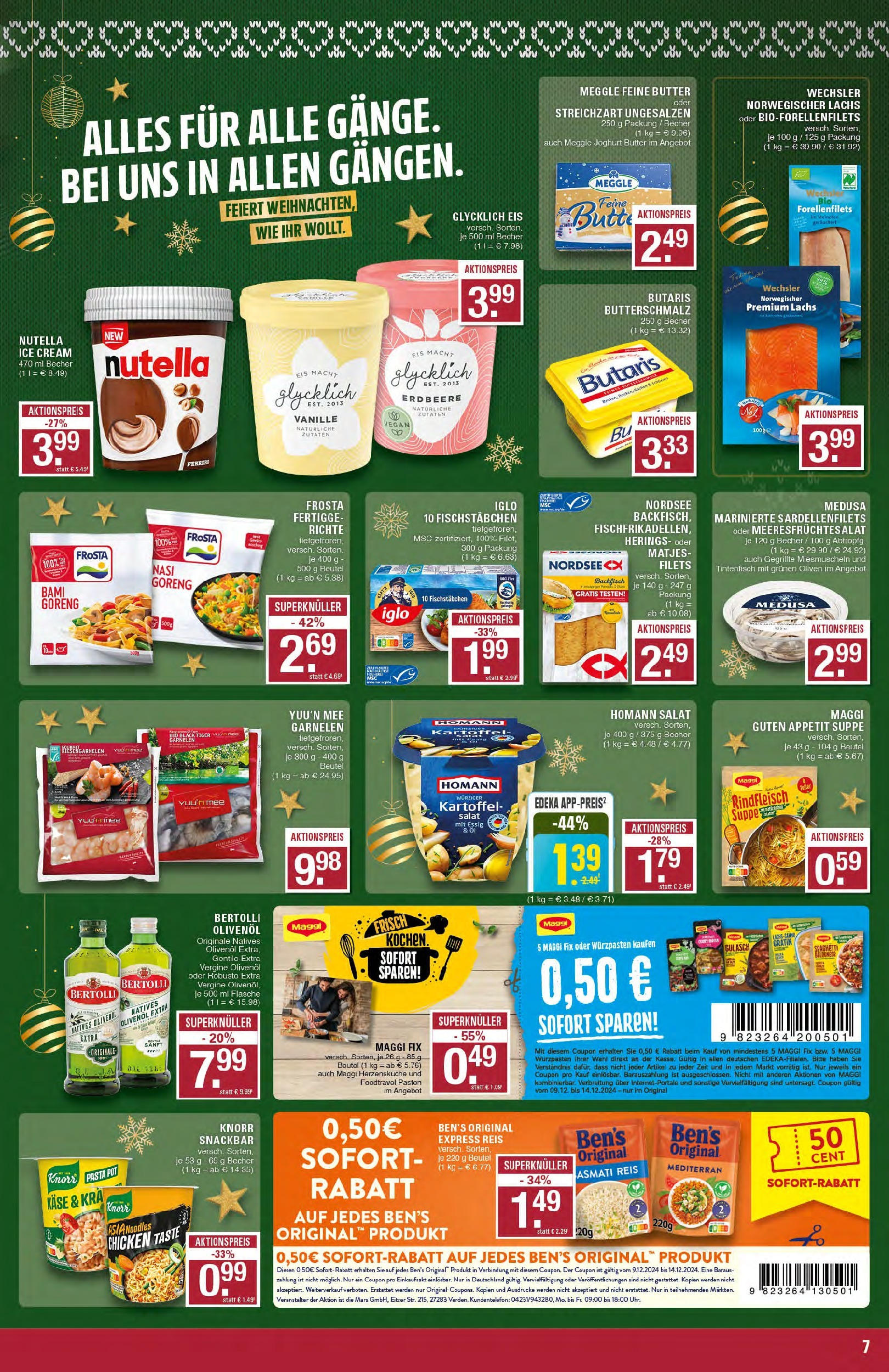 Edeka - EDEKA: Wochenangebote (ab 08.12.2024) » Angebote Online | Seite: 7 | Produkte: Essig, Iglo, Mars, Eis