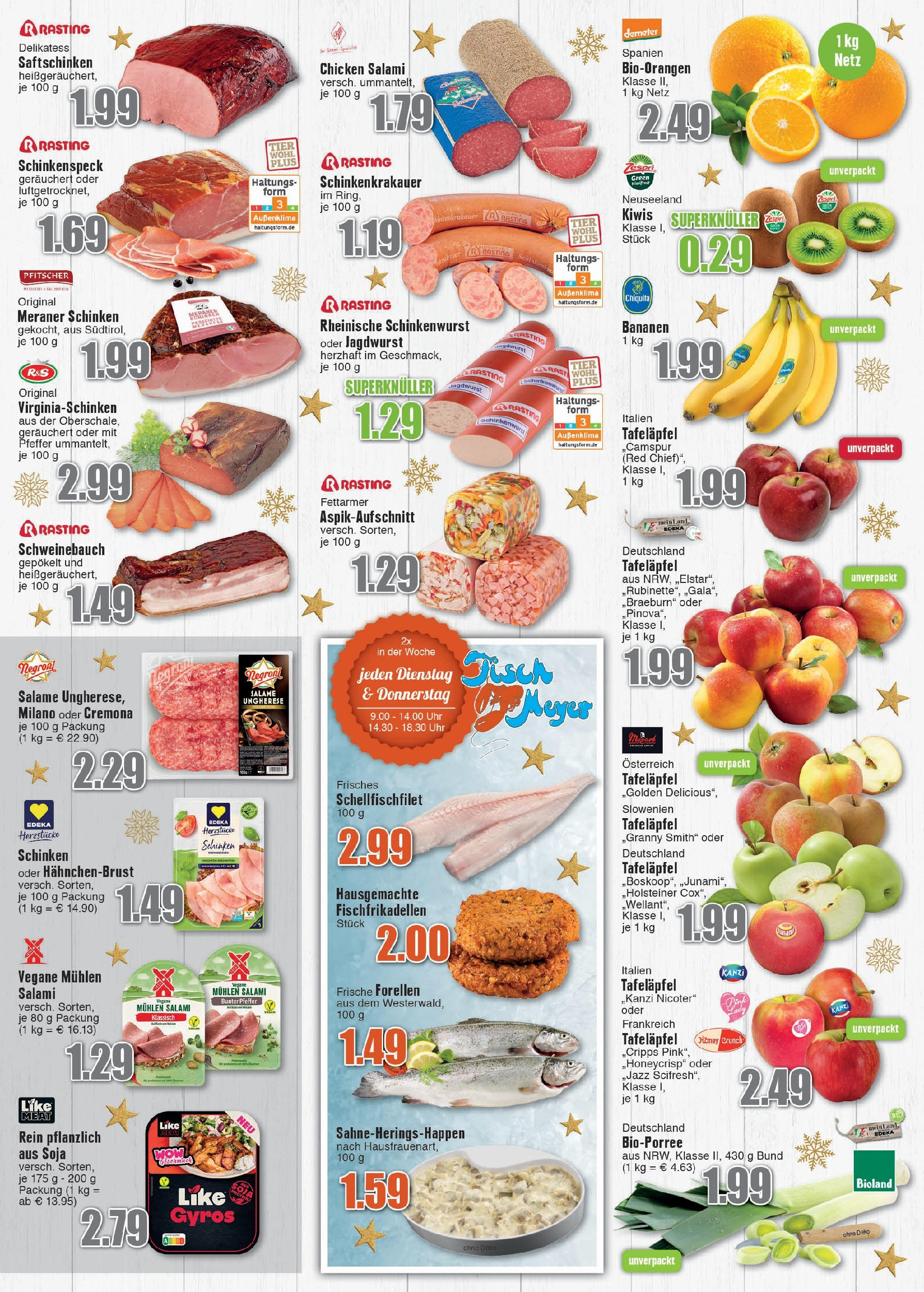 Edeka - Meckenheim, Heinz-Gottschalk-Straße 1  (ab 09.12.2024) » Angebote Online | Seite: 3 | Produkte: Bananen, Pfeffer, Salami, Schinken