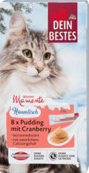 Dein Bestes Katzensnack Pudding mit Cranberry (8 Stück), Wintermomente