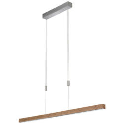 Fischer & Honsel LED-Pendelleuchte 60283 natur nickel matt Metall Eiche B/H/T: ca. 122x150x8 cm 1.0 Brennstellen