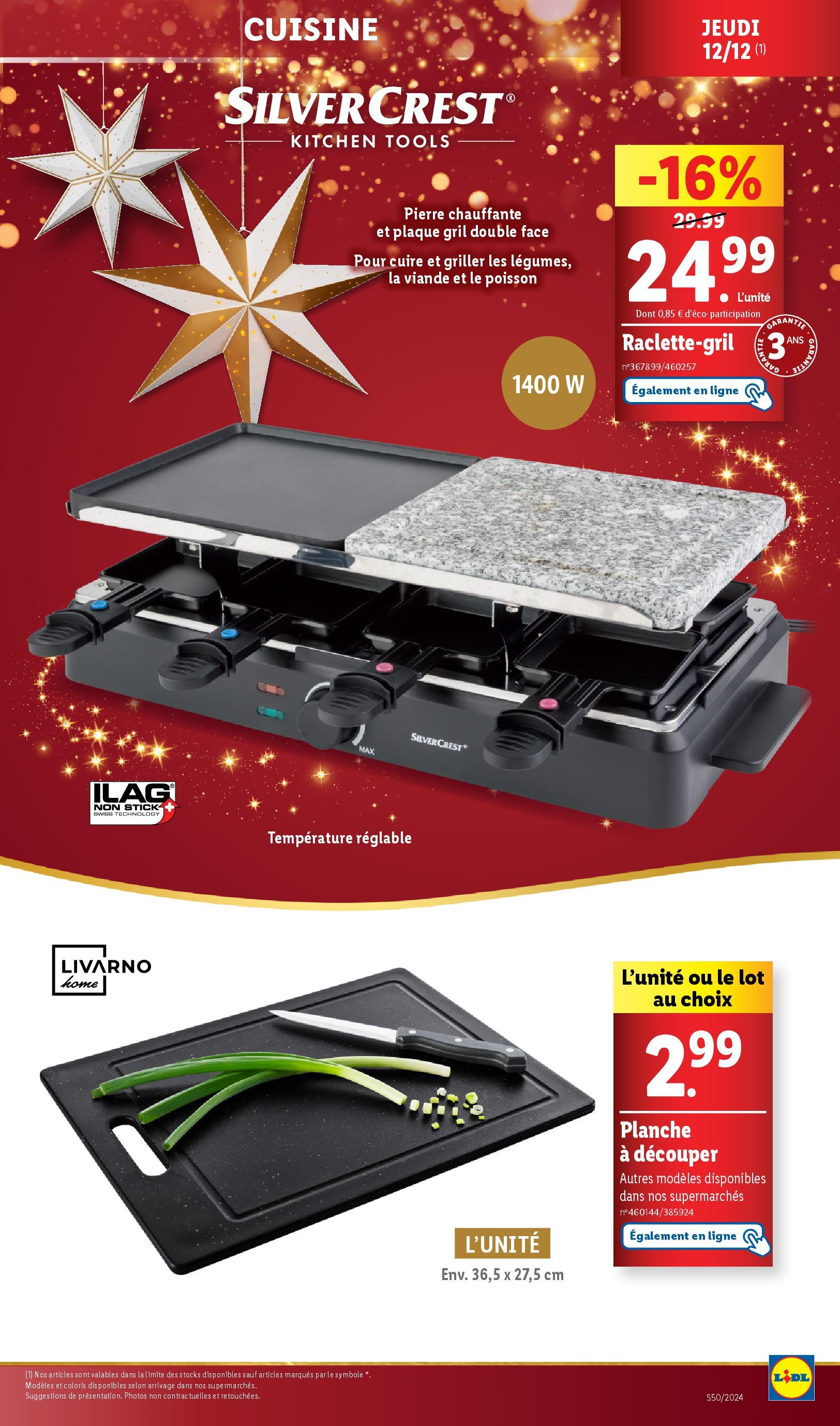 Catalogue LIDL du 11/12/2024 | Promo prospectus en ligne | Page: 5 | Produits: Planche à découper, Gril, Viande, Poisson