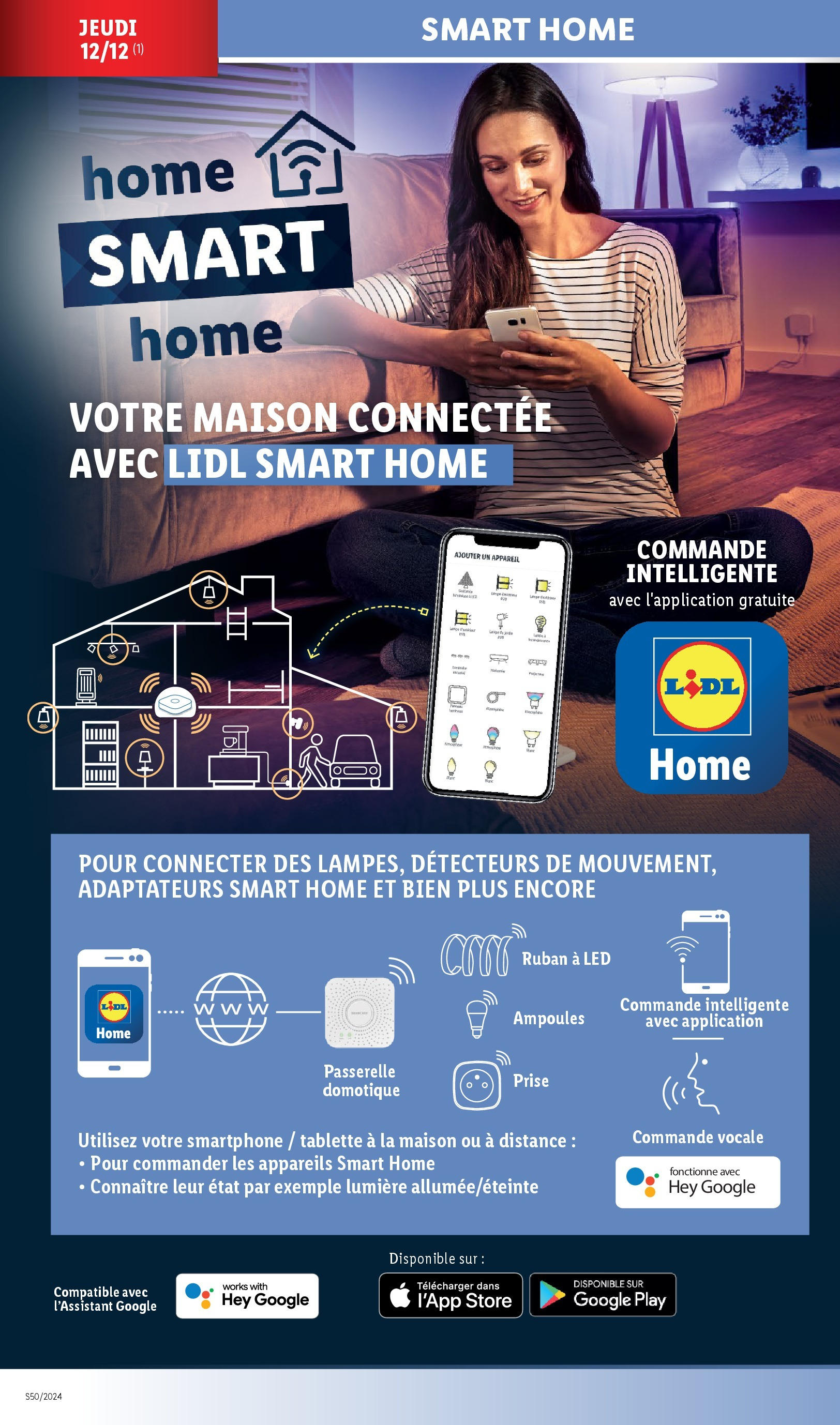 Catalogue LIDL du 11/12/2024 | Promo prospectus en ligne | Page: 12 | Produits: Smartphone, Tablette, Store, Prise