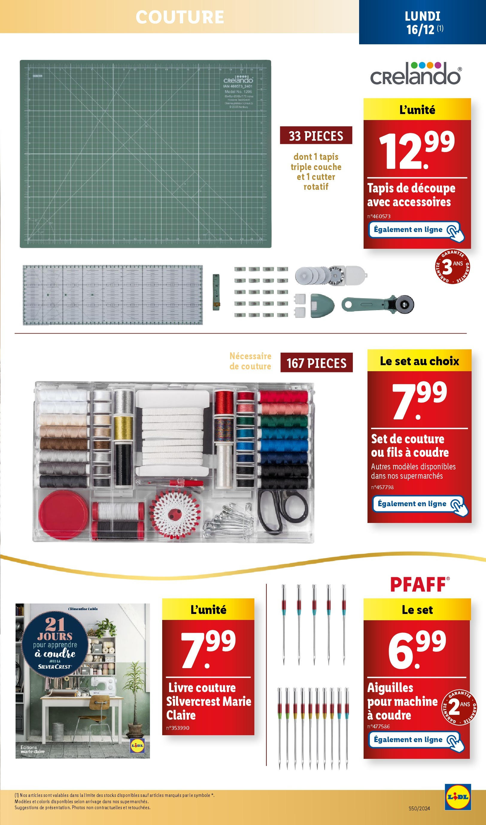 Catalogue LIDL du 11/12/2024 | Promo prospectus en ligne | Page: 23 | Produits: Machine à coudre, Tapis, Livre