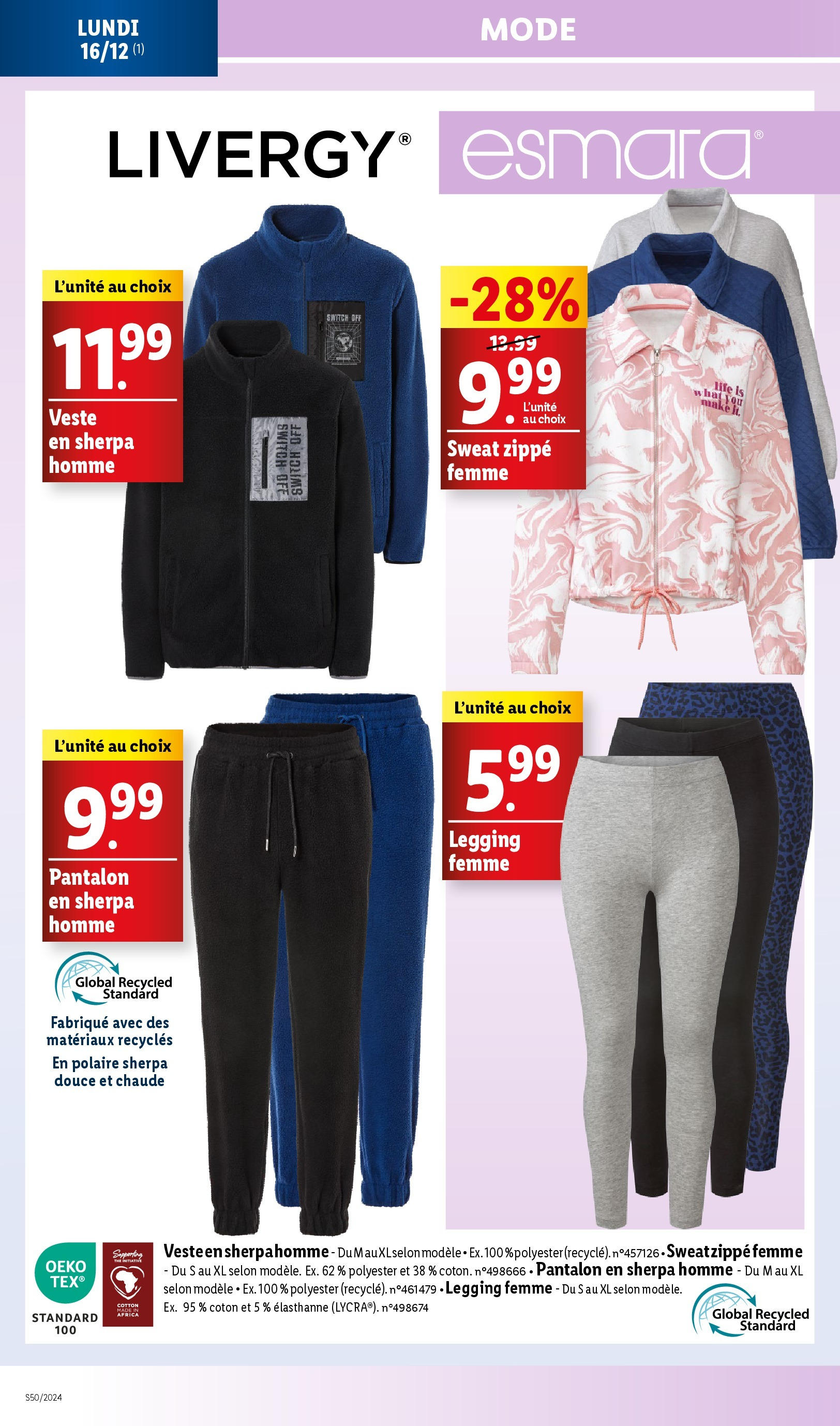 Catalogue LIDL du 11/12/2024 | Promo prospectus en ligne | Page: 26 | Produits: Coton, Veste, Pantalon