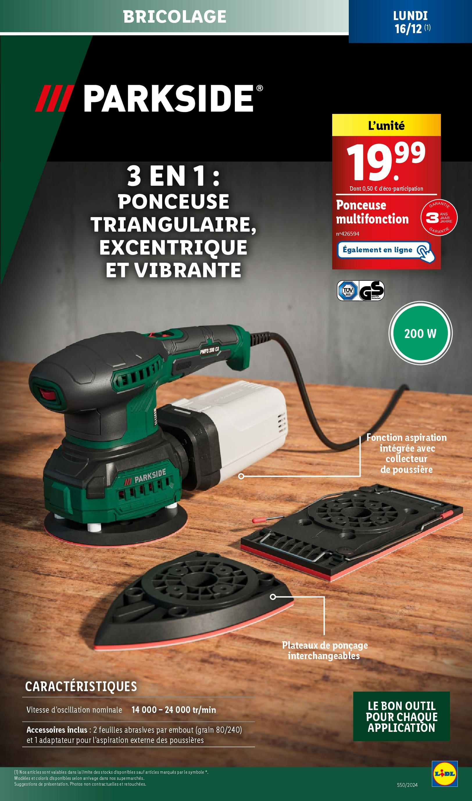 Catalogue LIDL du 11/12/2024 | Promo prospectus en ligne | Page: 35 | Produits: Adaptateur, Ponceuse