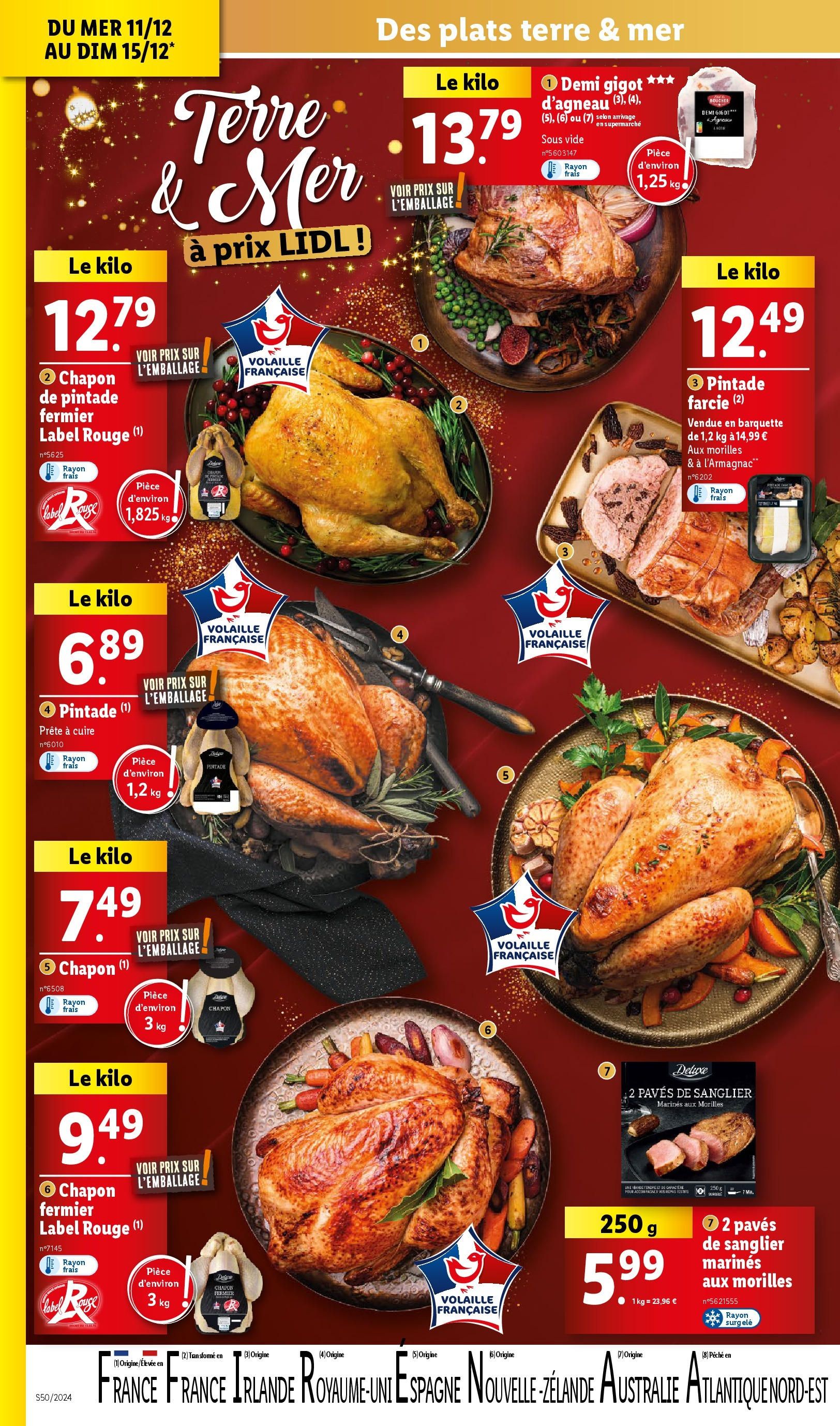 Catalogue LIDL du 10/12/2024 | Promo prospectus en ligne | Page: 4 | Produits: Chapon, Agneau, Volaille, Pintade