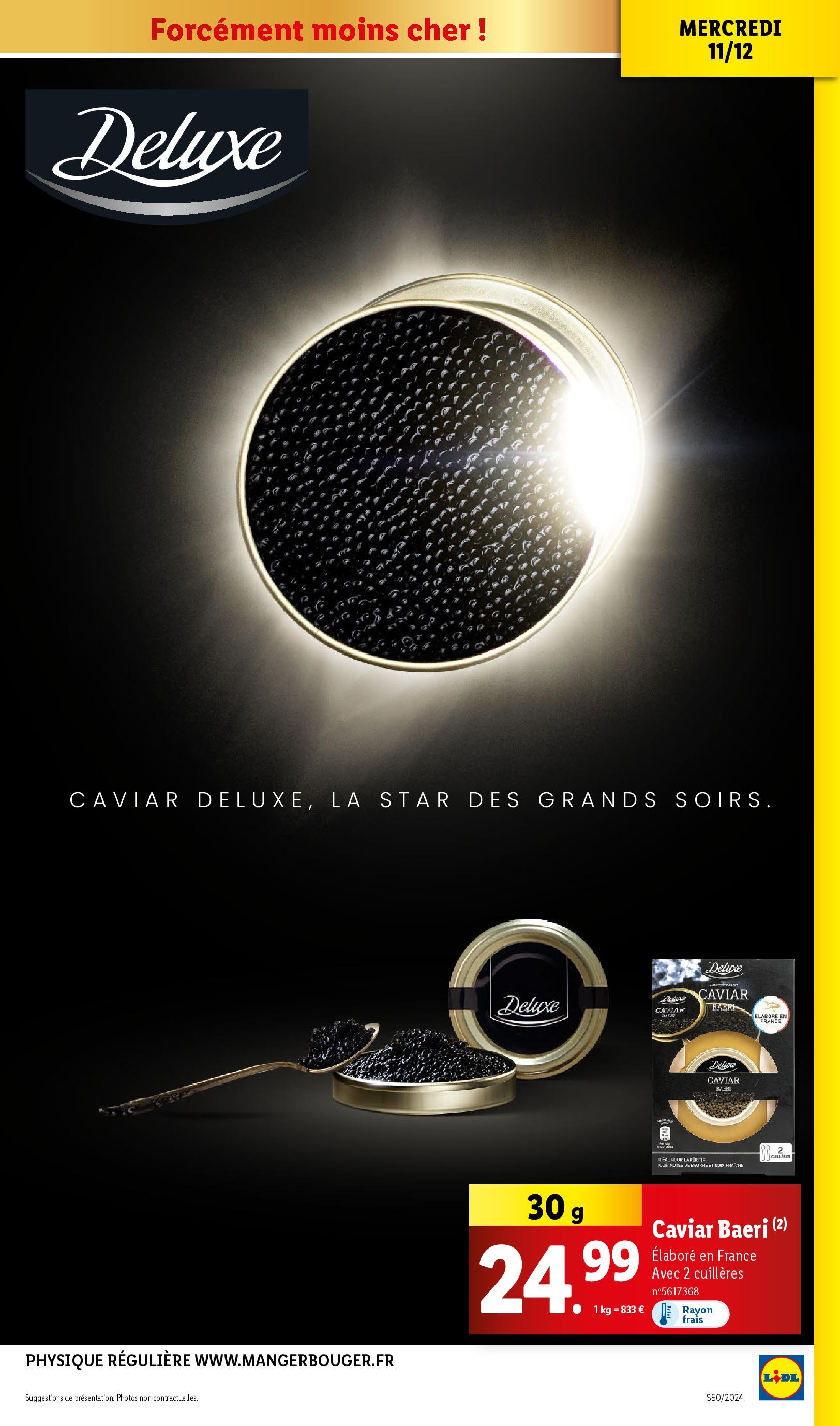 Catalogue LIDL du 10/12/2024 | Promo prospectus en ligne | Page: 13 | Produits: Cuillères, Caviar, Caviar baeri, Beurre