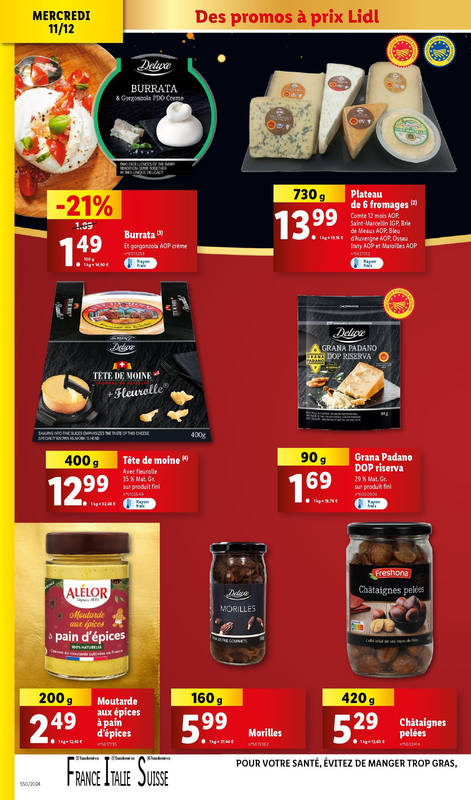 Catalogue LIDL du 10/12/2024 | Promo prospectus en ligne | Page: 16 | Produits: Pain, Thé, Brie, Crème