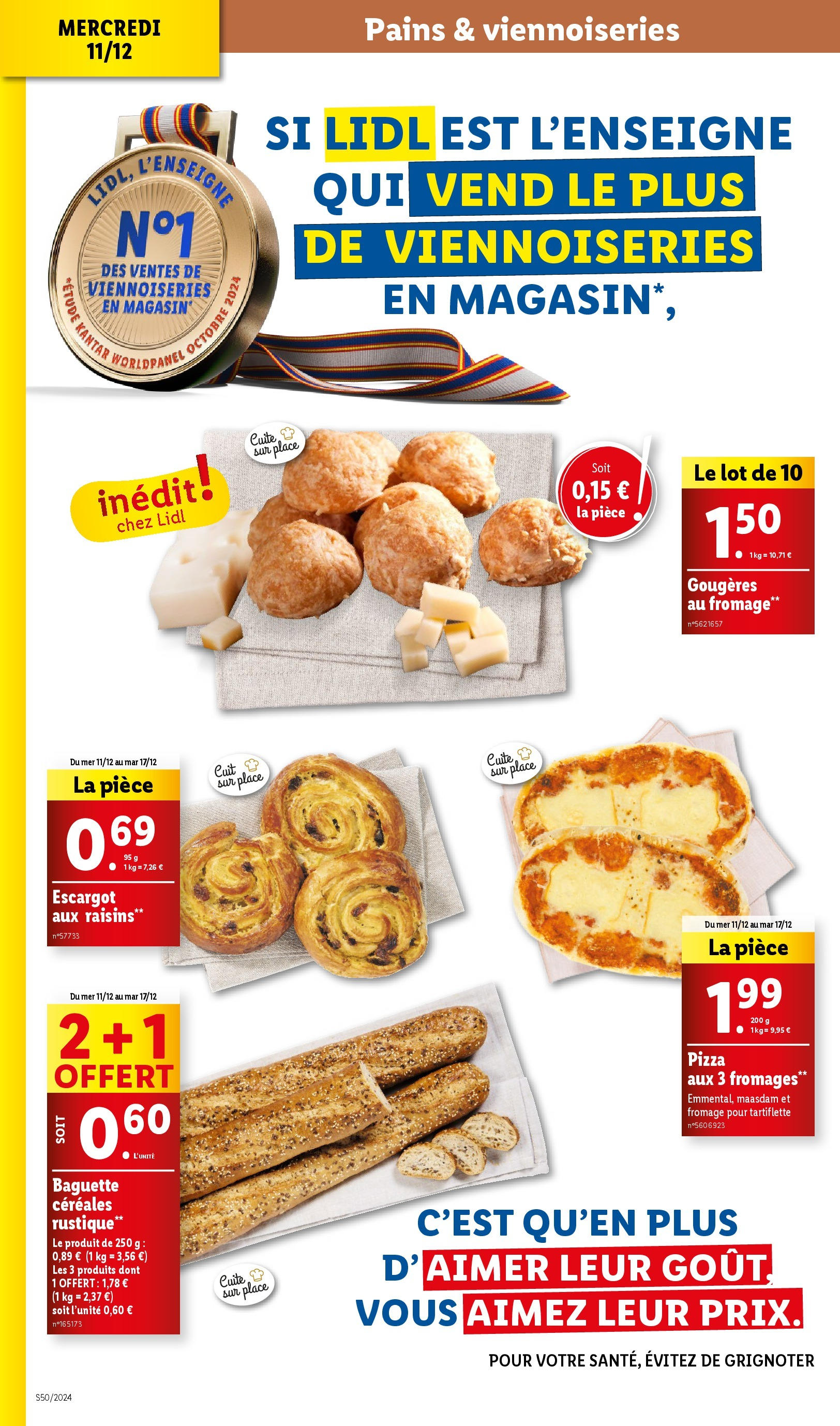 Catalogue LIDL du 10/12/2024 | Promo prospectus en ligne | Page: 24 | Produits: Tartiflette, Viennoiseries, Pizza, Céréales