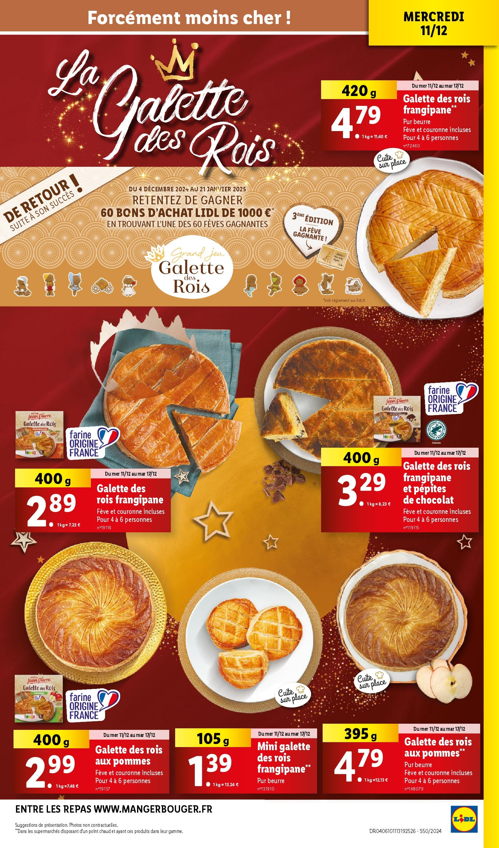 Catalogue LIDL du 10/12/2024 | Promo prospectus en ligne | Page: 25 | Produits: Galette des rois, Beurre, Chocolat, Pommes