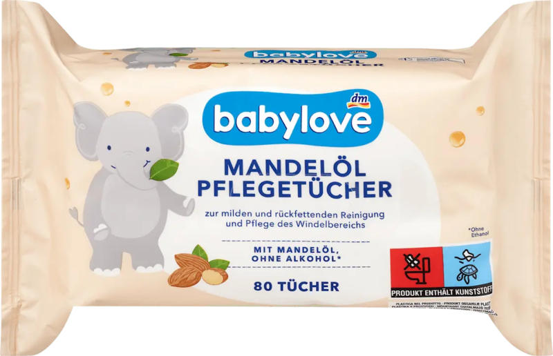 babylove Mandelölpflegetücher