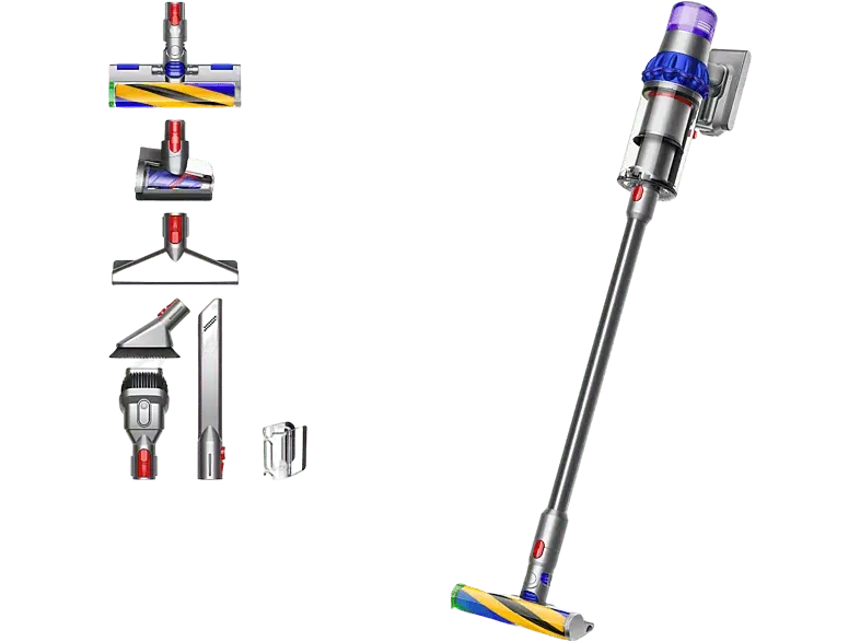 Dyson V15 Detect Fluffy Akku Staubsauger (0,76 l, Akkulaufzeit: bis zu 60 Minuten, Blau/Nickel)