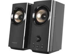 Creative T60 2.0 Desktop-Lautsprecher, Bluetooth, mit Mikrofonanschluss, schwarz