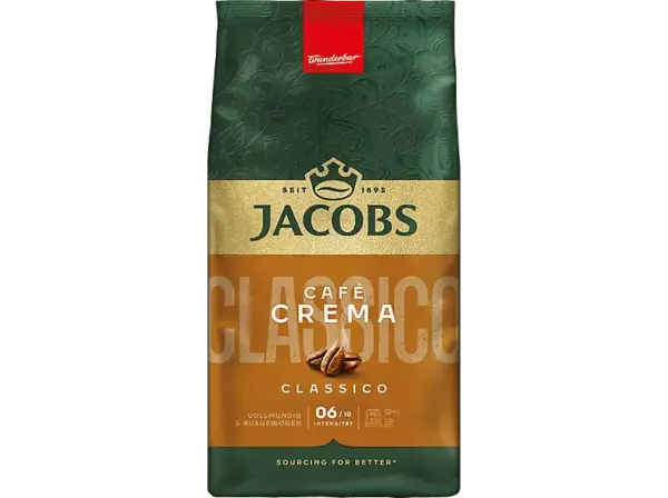 Jacobs Caffe Crema Classico Kaffeebohnen, 1 kg