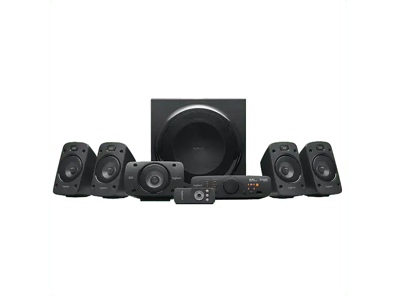 LOGITECH Z906 5.1 Lautsprecher, 1000W, THX, Dolby Digital und DTS-zertifizierter, Schwarz; PC-Lautsprecher