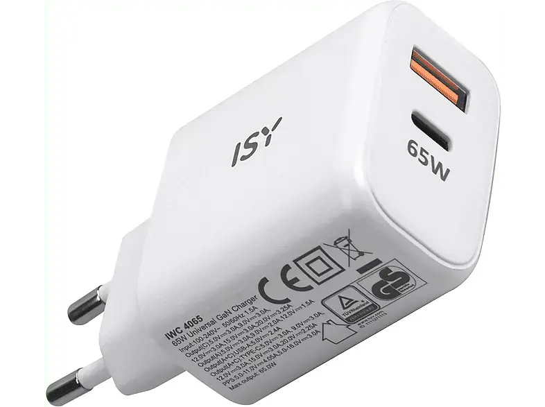 ISY Ladegerät IWC 4065, 65W, Weiß