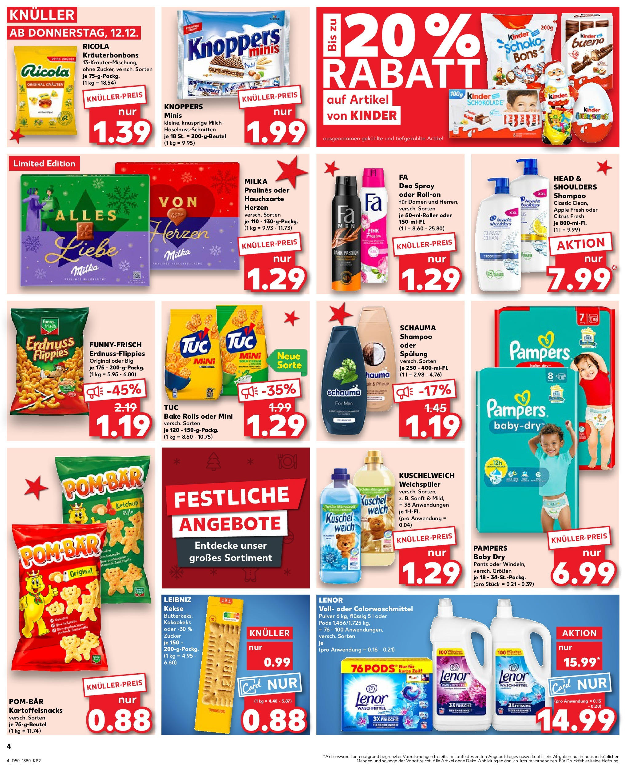 Kaufland - Kaufland: Wochenangebote (ab 11.12.2024) » Angebote Online zum Blättern | Seite: 4 | Produkte: Apple, Weichspüler, Waschmittel, Ketchup