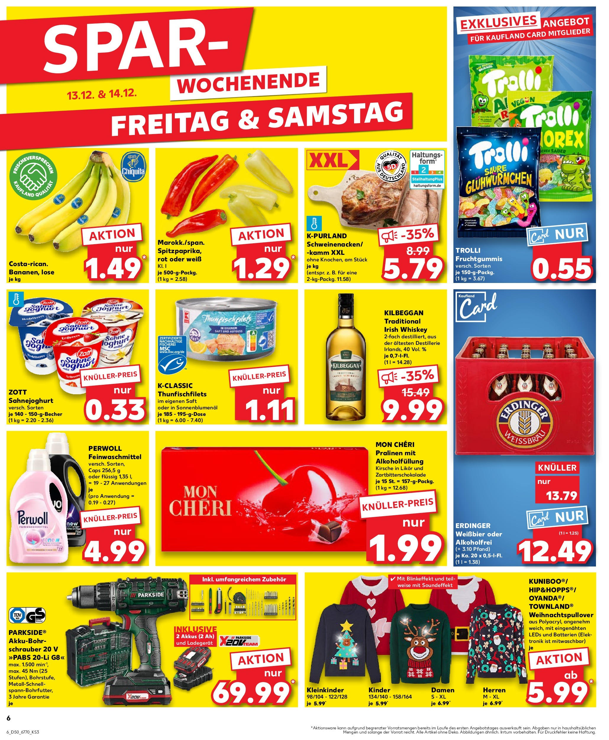 Kaufland - Kaufland: Wochenangebote (ab 11.12.2024) » Angebote Online zum Blättern | Seite: 6 | Produkte: Batterien, Sonnenblumenol, Sahne, Ladegerät