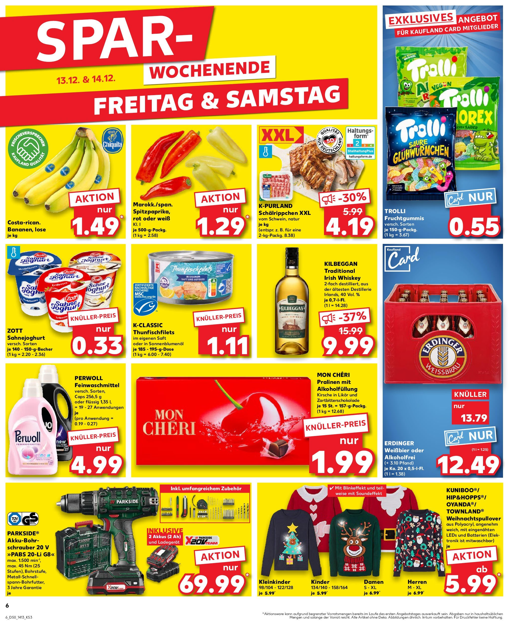 Kaufland - Kaufland: Wochenangebote (ab 11.12.2024) » Angebote Online zum Blättern | Seite: 6 | Produkte: Erdinger, Joghurt, Sahne, Whiskey