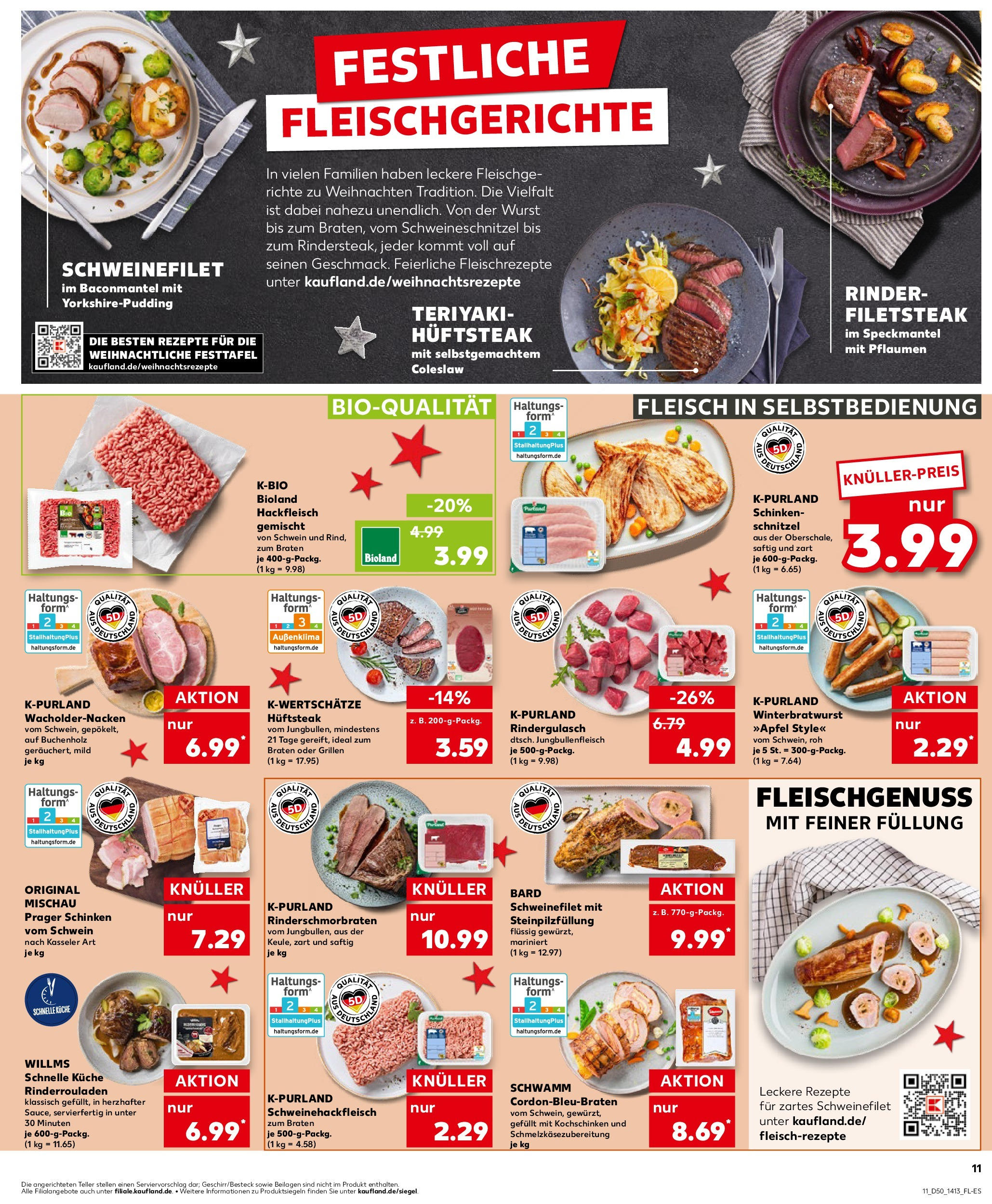 Kaufland - Kaufland: Wochenangebote (ab 11.12.2024) » Angebote Online zum Blättern | Seite: 11 | Produkte: Pflaumen, Küche, Wurst, Fleisch