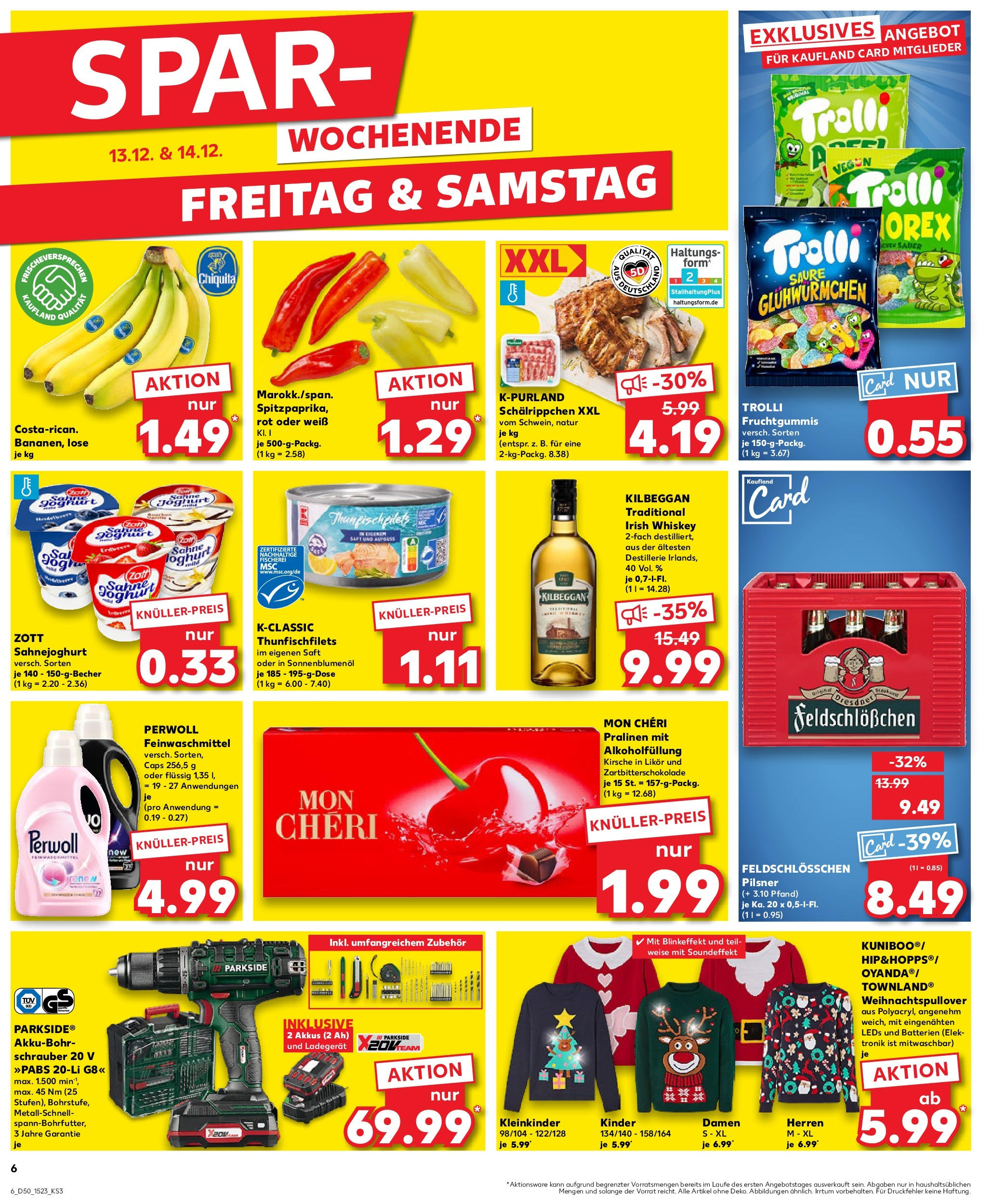 Kaufland - Kaufland: Wochenangebote (ab 11.12.2024) » Angebote Online zum Blättern | Seite: 6 | Produkte: Batterien, Joghurt, Likör, Whiskey