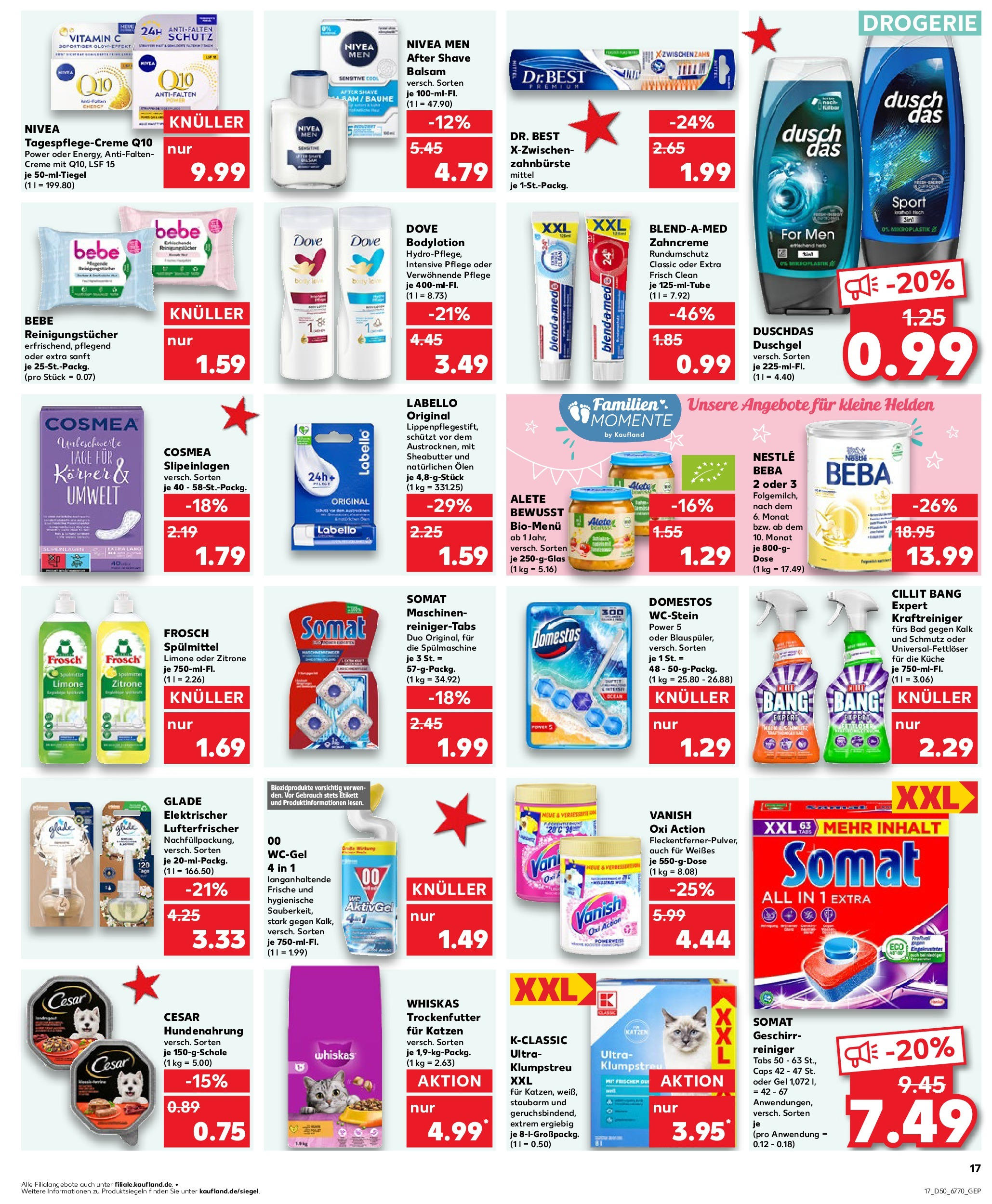 Kaufland - Kaufland: Wochenangebote (ab 11.12.2024) » Angebote Online zum Blättern | Seite: 17 | Produkte: Bad, Küche, Creme, Whiskas