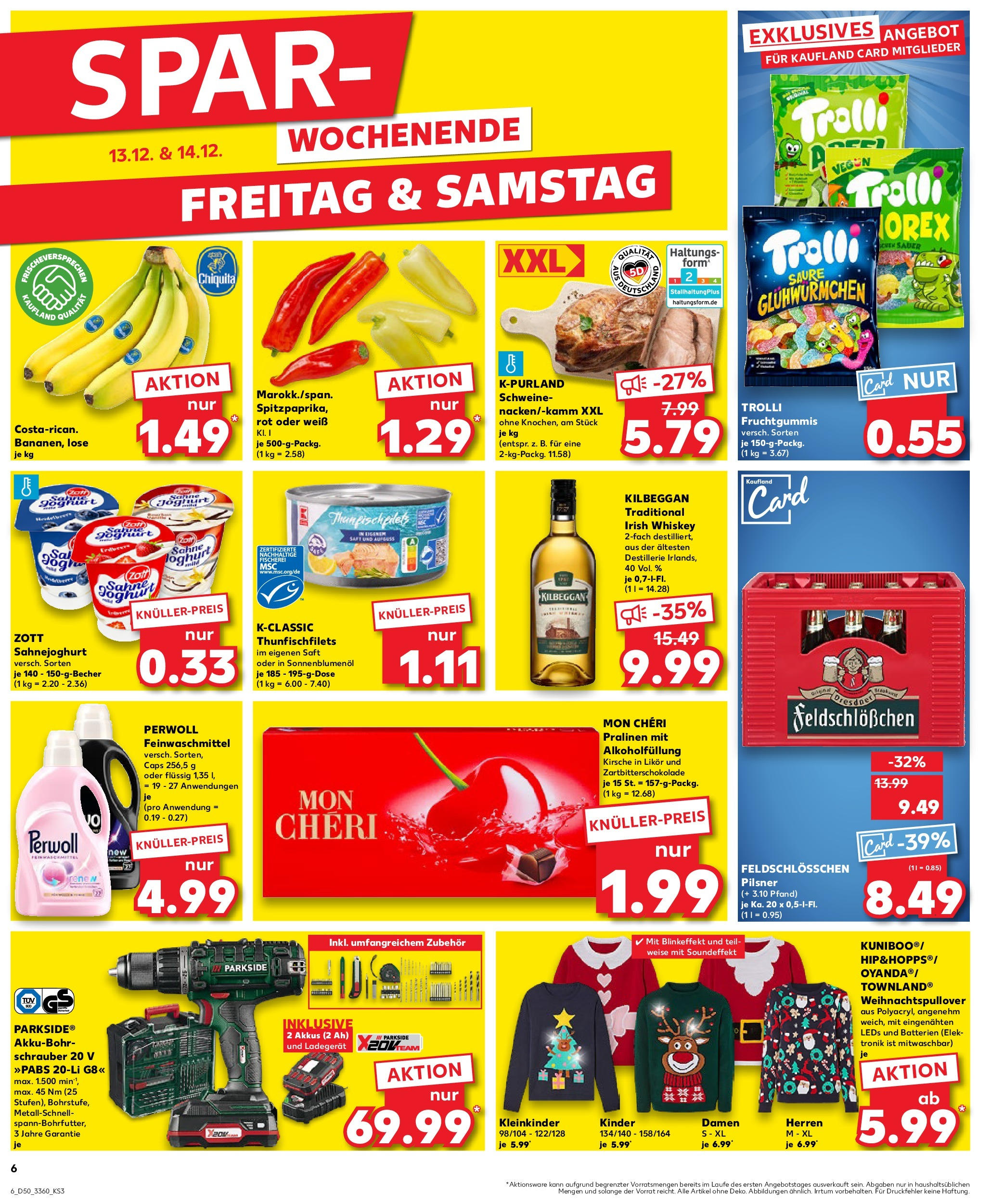 Kaufland - Kaufland: Wochenangebote (ab 11.12.2024) » Angebote Online zum Blättern | Seite: 6 | Produkte: Joghurt, Perwoll, Saft, Ladegerät