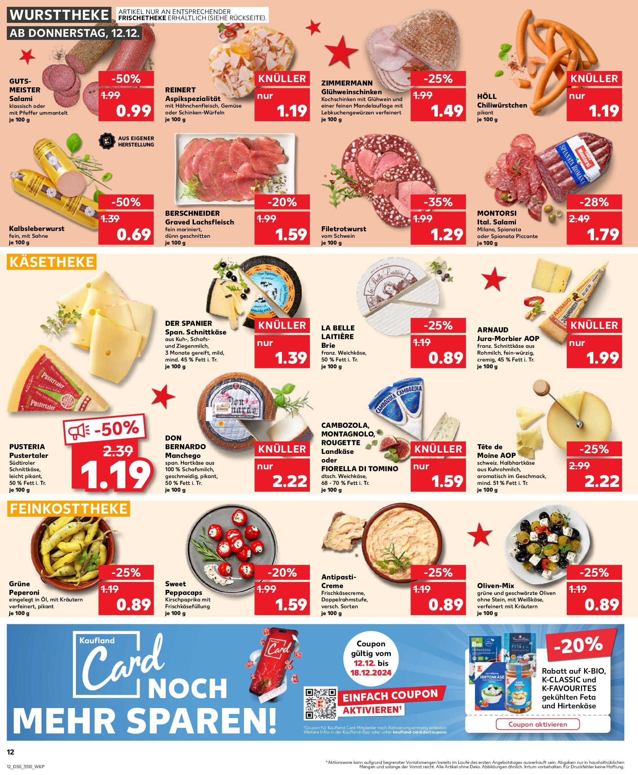 Kaufland - Kaufland: Wochenangebote (ab 11.12.2024) » Angebote Online zum Blättern | Seite: 12 | Produkte: Feta, Creme, Pfeffer, Sahne