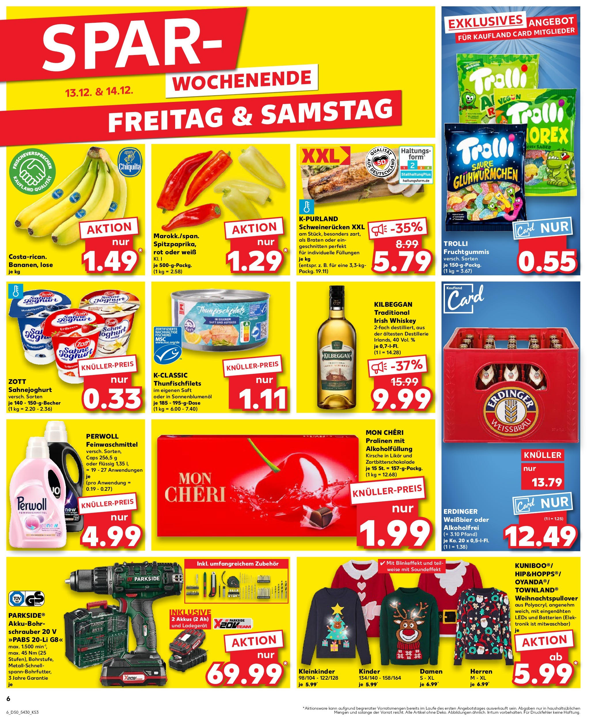 Kaufland - Kaufland: Wochenangebote (ab 11.12.2024) » Angebote Online zum Blättern | Seite: 6 | Produkte: Sonnenblumenol, Likör, Perwoll, Ladegerät