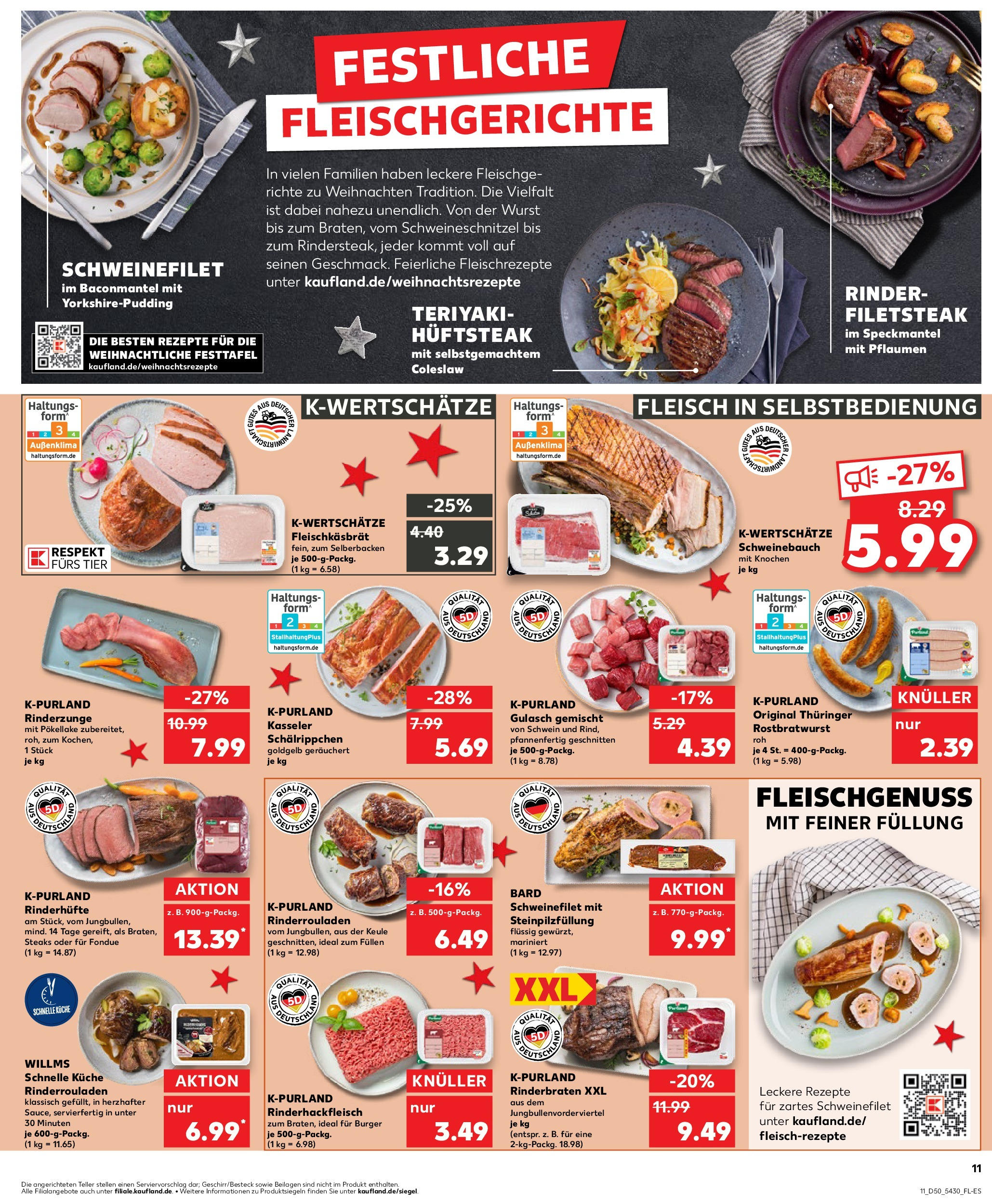 Kaufland - Kaufland: Wochenangebote (ab 11.12.2024) » Angebote Online zum Blättern | Seite: 11 | Produkte: Küche, Burger, Gulasch, Fondue