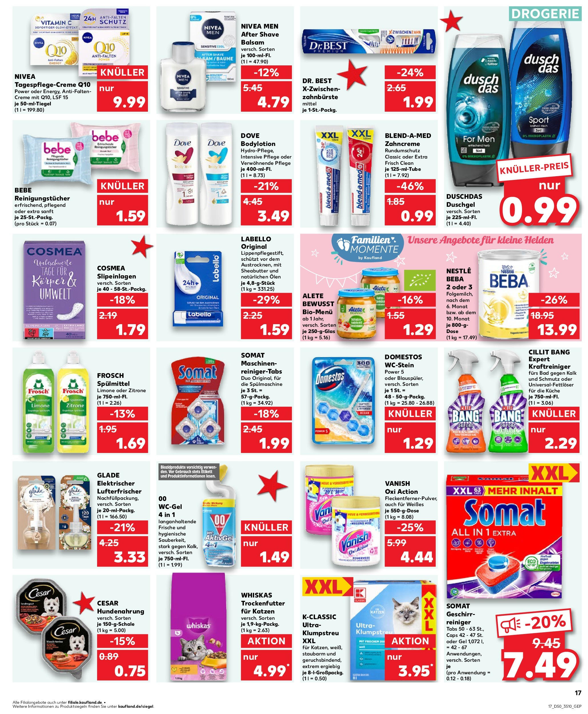 Kaufland - Kaufland: Wochenangebote (ab 11.12.2024) » Angebote Online zum Blättern | Seite: 17 | Produkte: Duschdas, Reinigungstücher, Zitrone, Whiskas