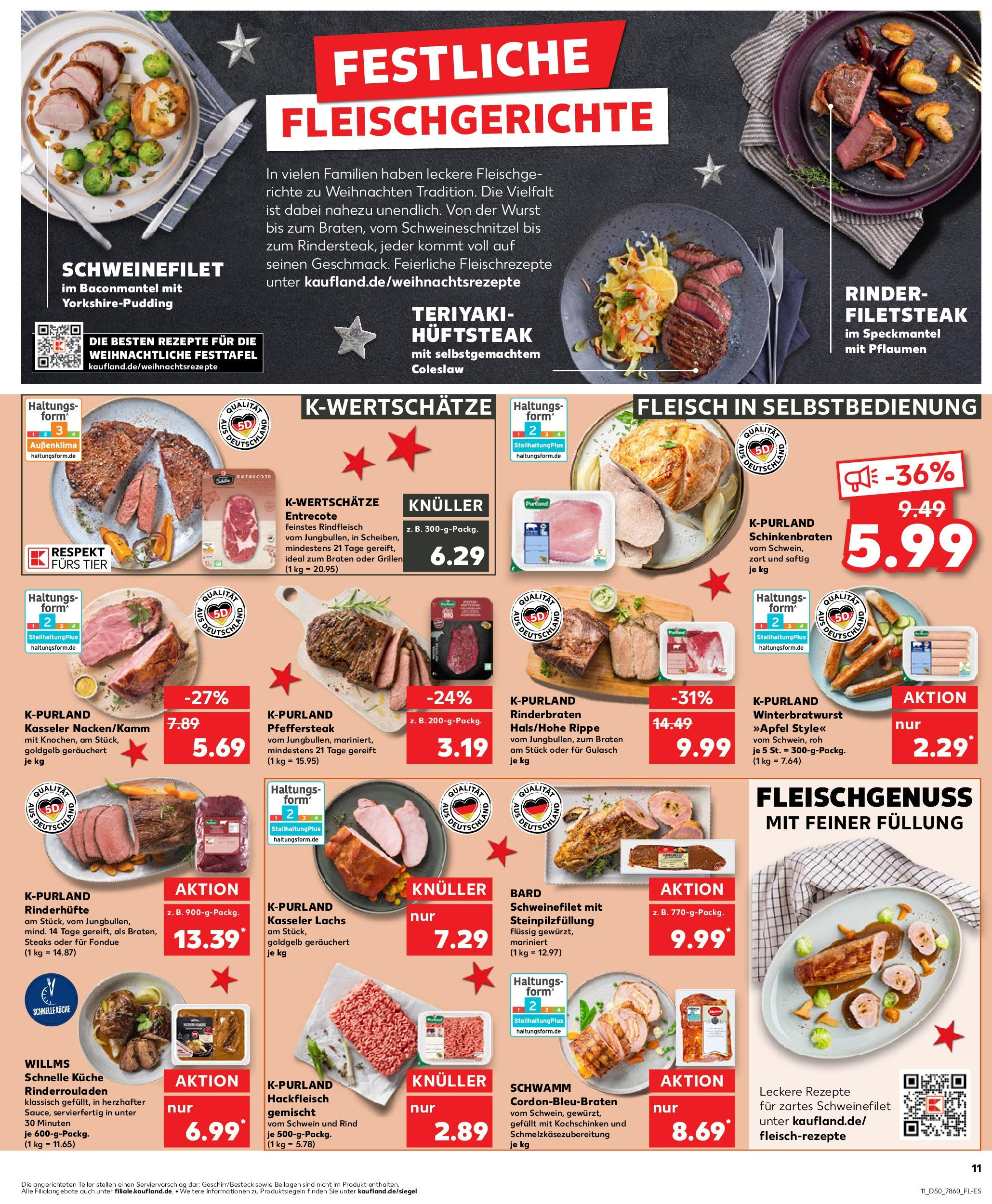 Kaufland - Kaufland: Wochenangebote (ab 11.12.2024) » Angebote Online zum Blättern | Seite: 11 | Produkte: Küche, Schweinefilet, Fondue, Fleisch