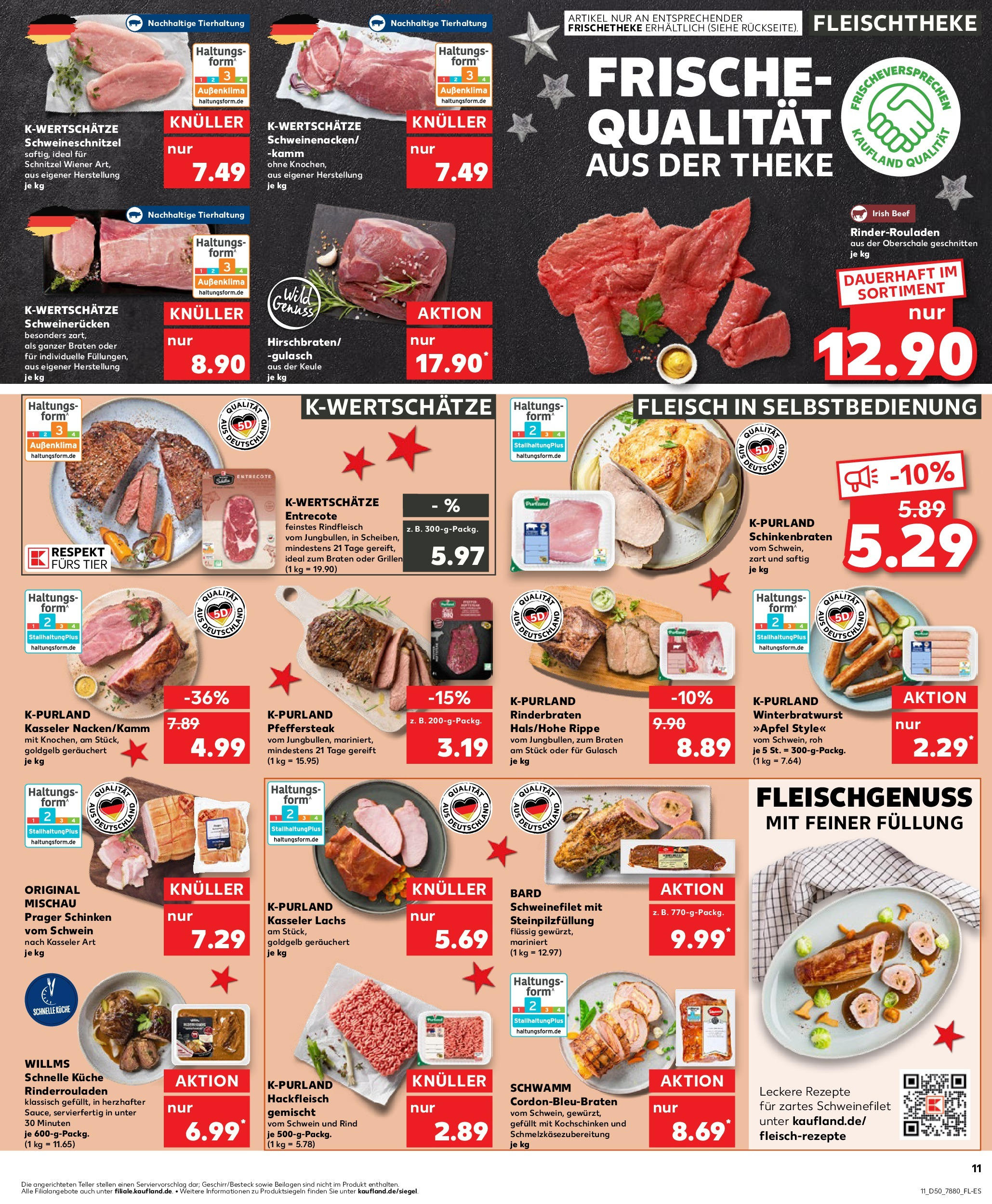 Kaufland - Kaufland: Wochenangebote (ab 11.12.2024) » Angebote Online zum Blättern | Seite: 11 | Produkte: Theke, Entrecote, Schweinerucken, Schinken