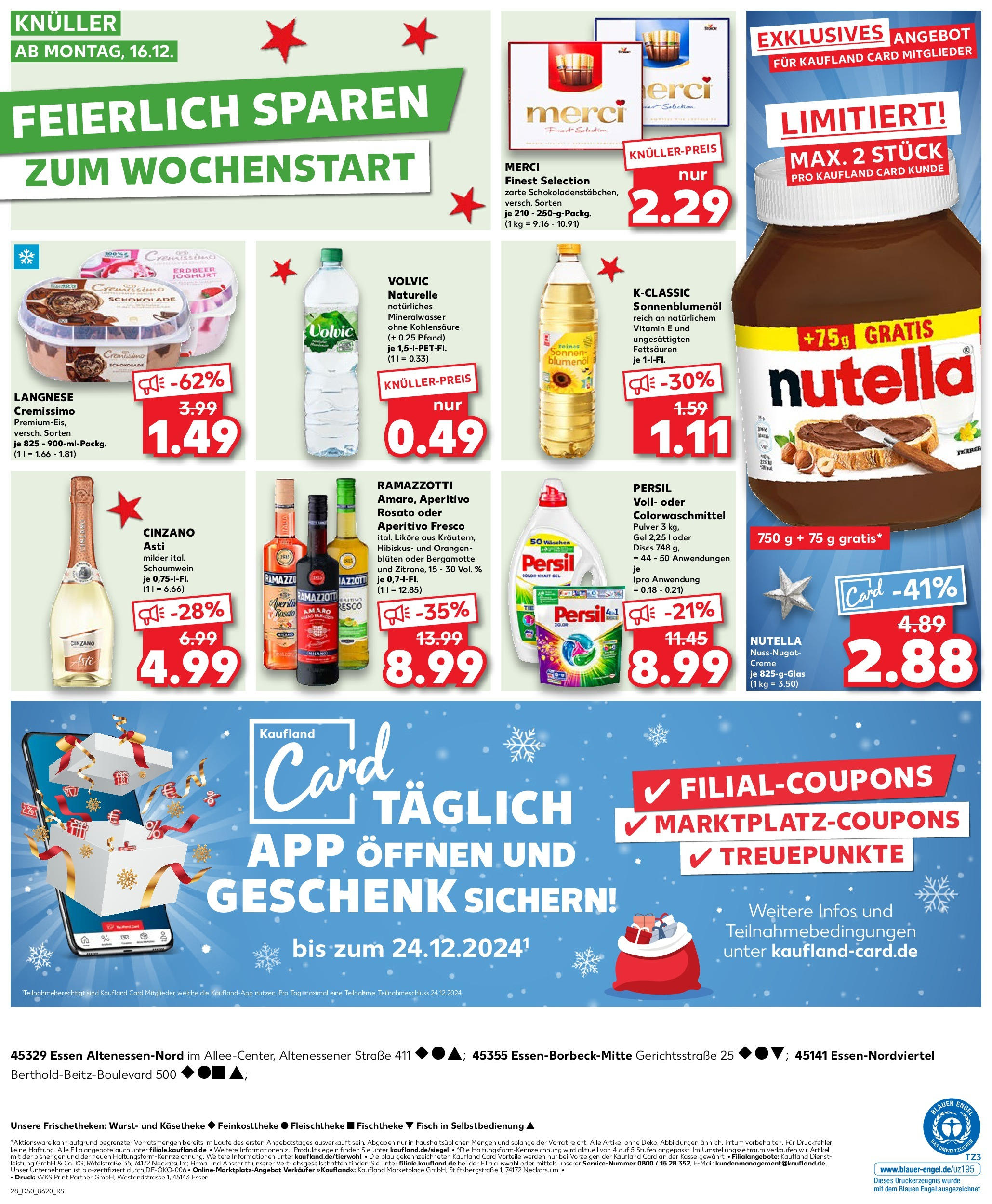 Kaufland - Kaufland: Wochenangebote (ab 11.12.2024) » Angebote Online zum Blättern | Seite: 28 | Produkte: Merci, Fisch, Ramazzotti, Persil