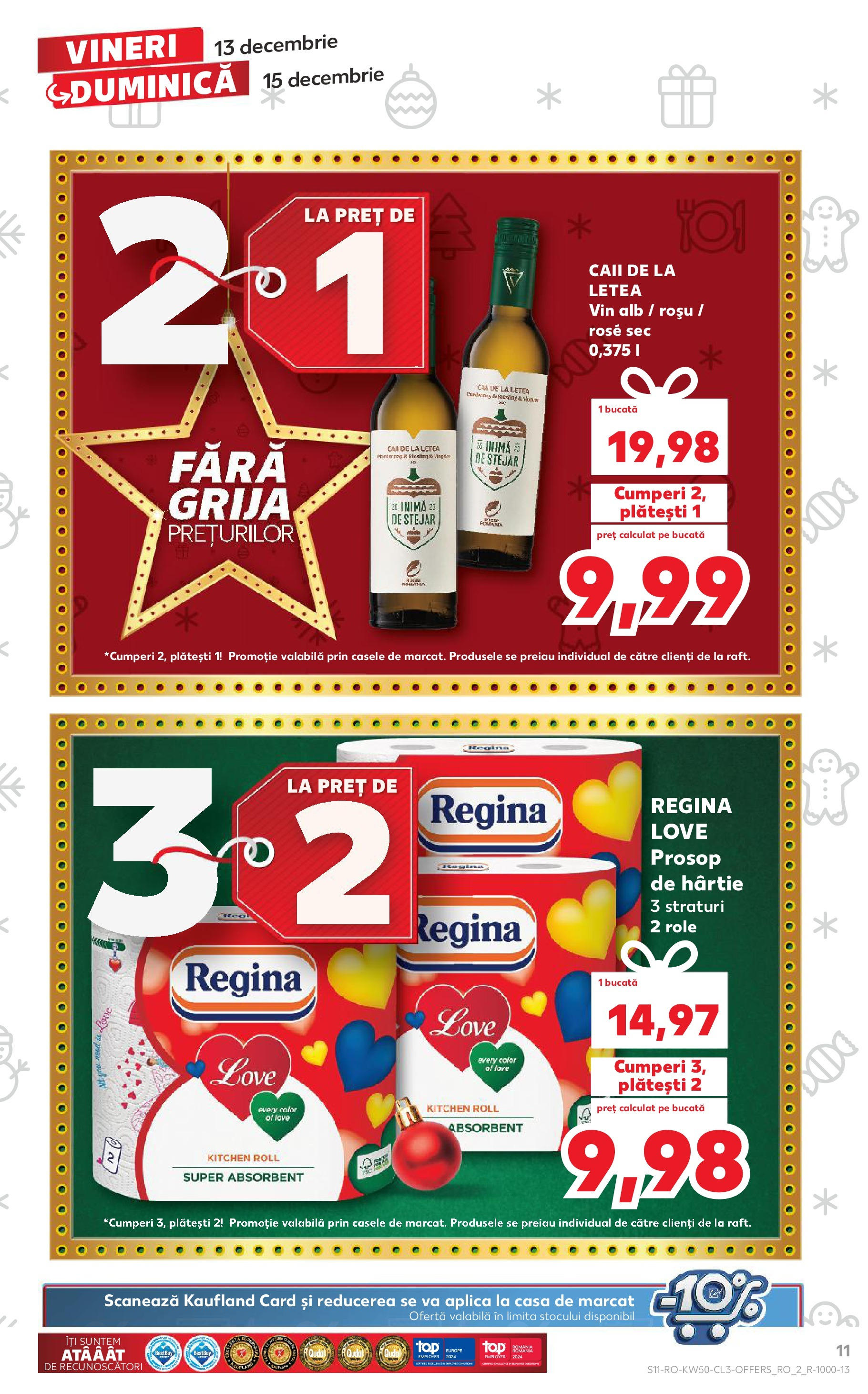 Catalog Kaufland CRĂCIUN de la 13.12.2024 | Pagină: 11 | Produse: Role, Vin